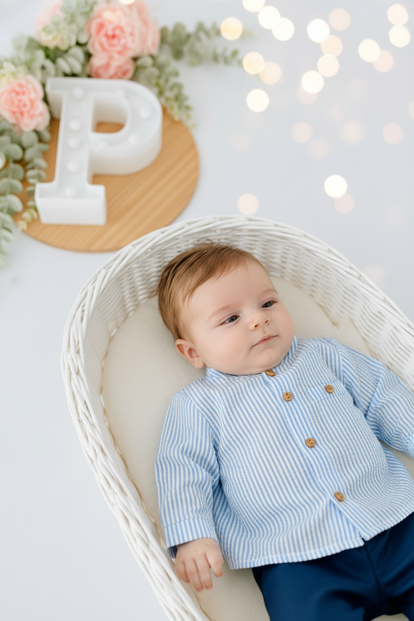 Conjunto menino risquinhas: camisa e calças