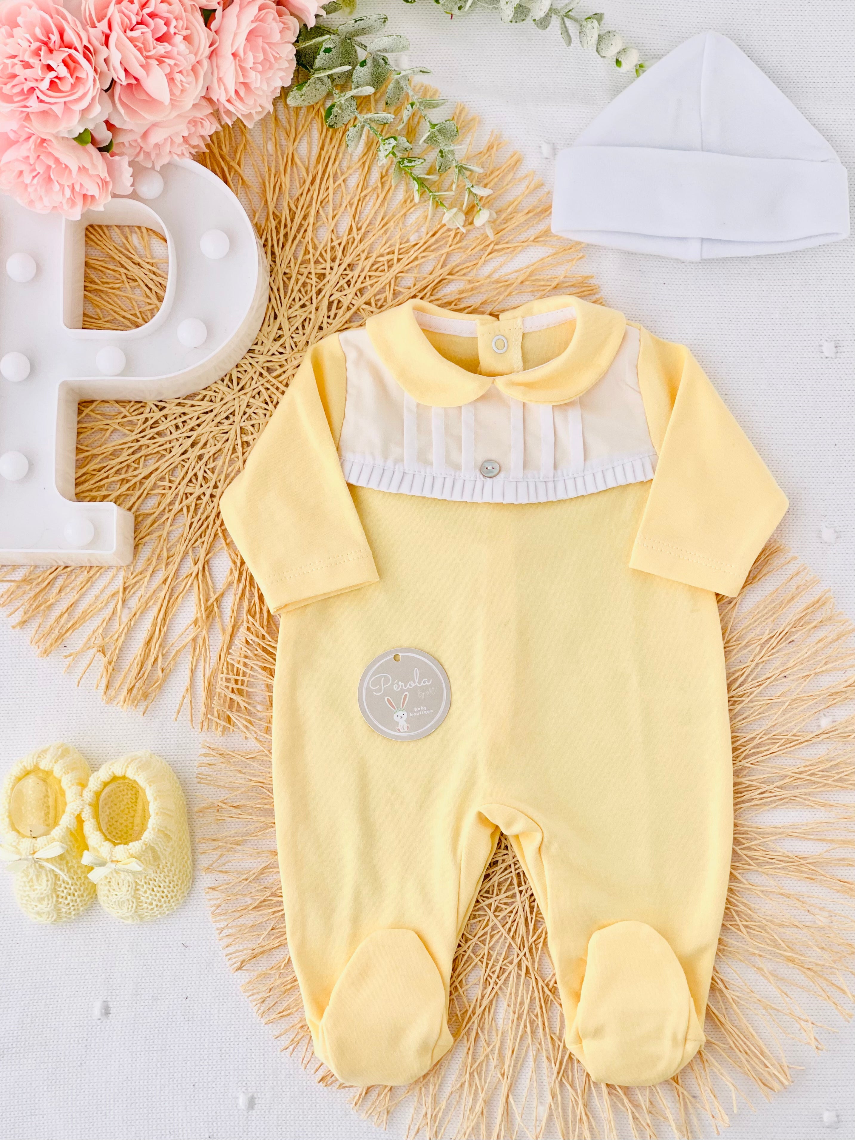 Babygrow algodão gola Peter Pan