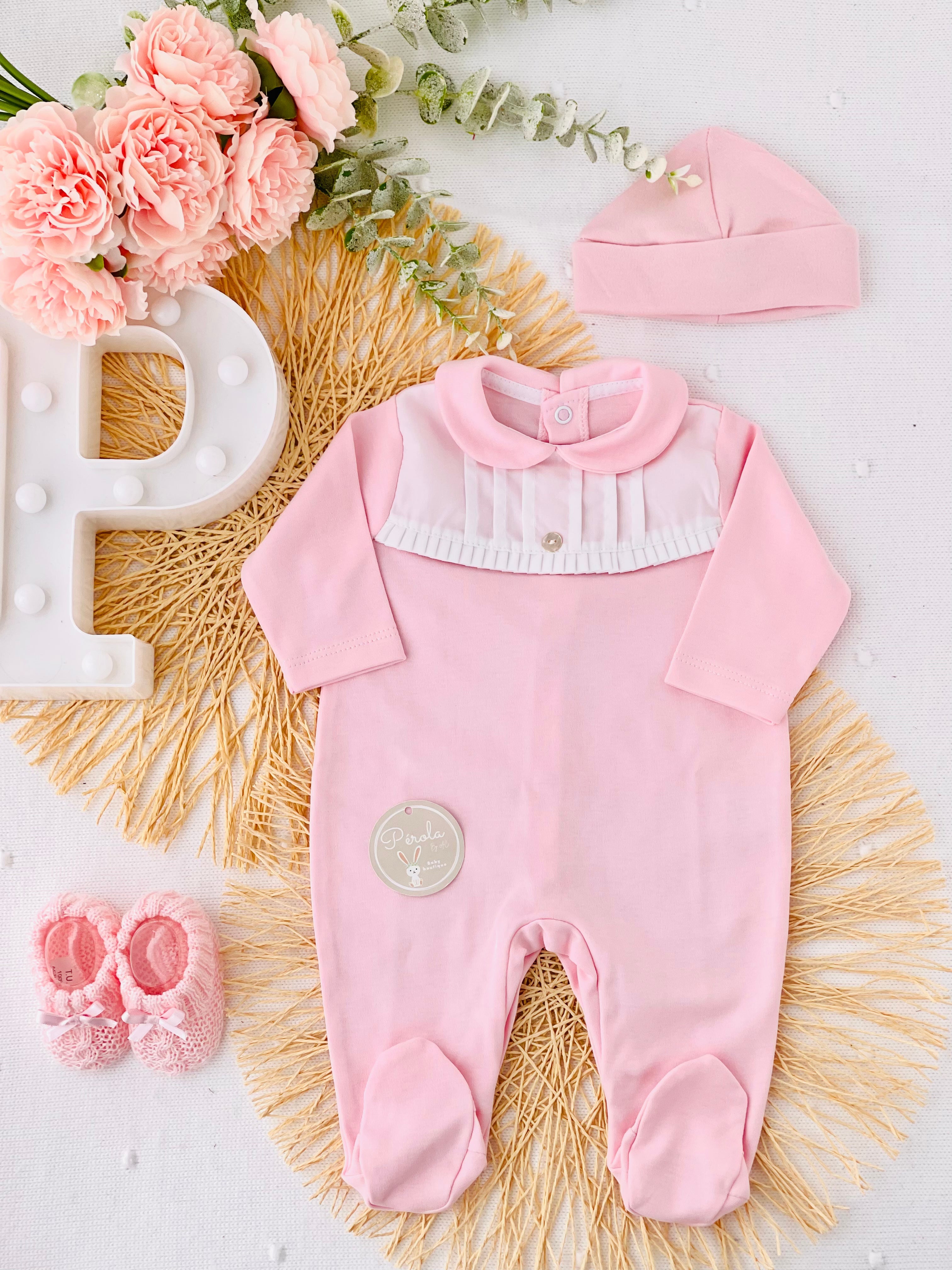 Babygrow algodão gola Peter Pan