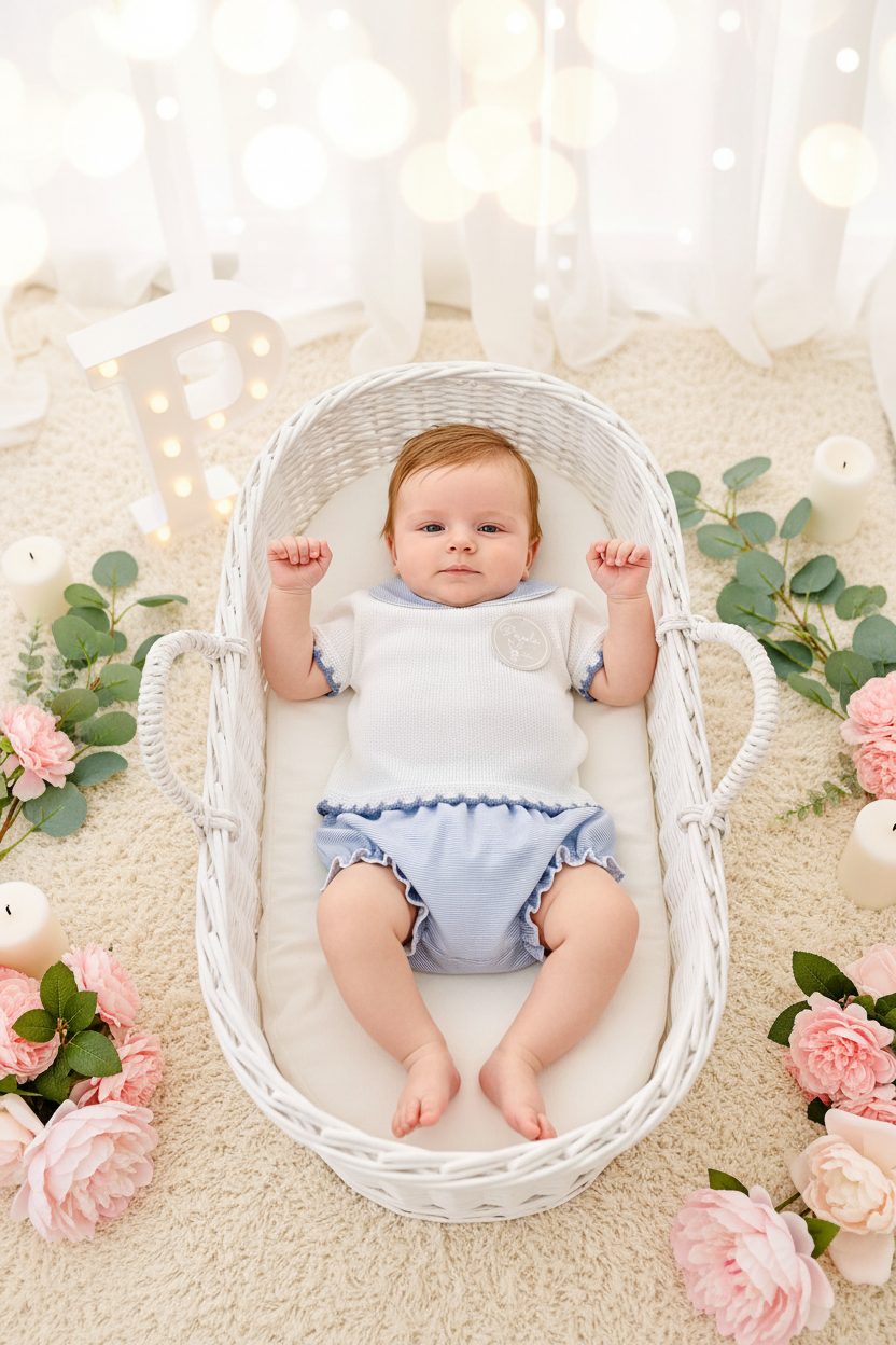 Conjunto Camisola e tapa fraldas azul