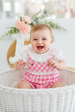 Fofo vichy rosa e camisola com golinha