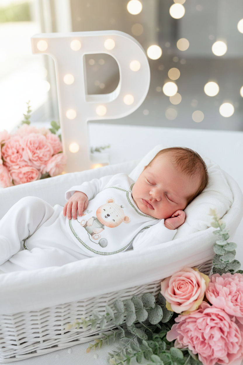 Pack Novelo com carda : camisola, calças, gorro, luvas e babete