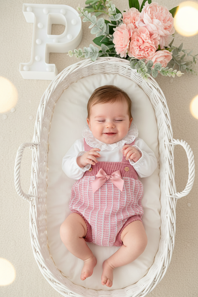 Conjunto doce rosa: Fofo, blusa e gorro