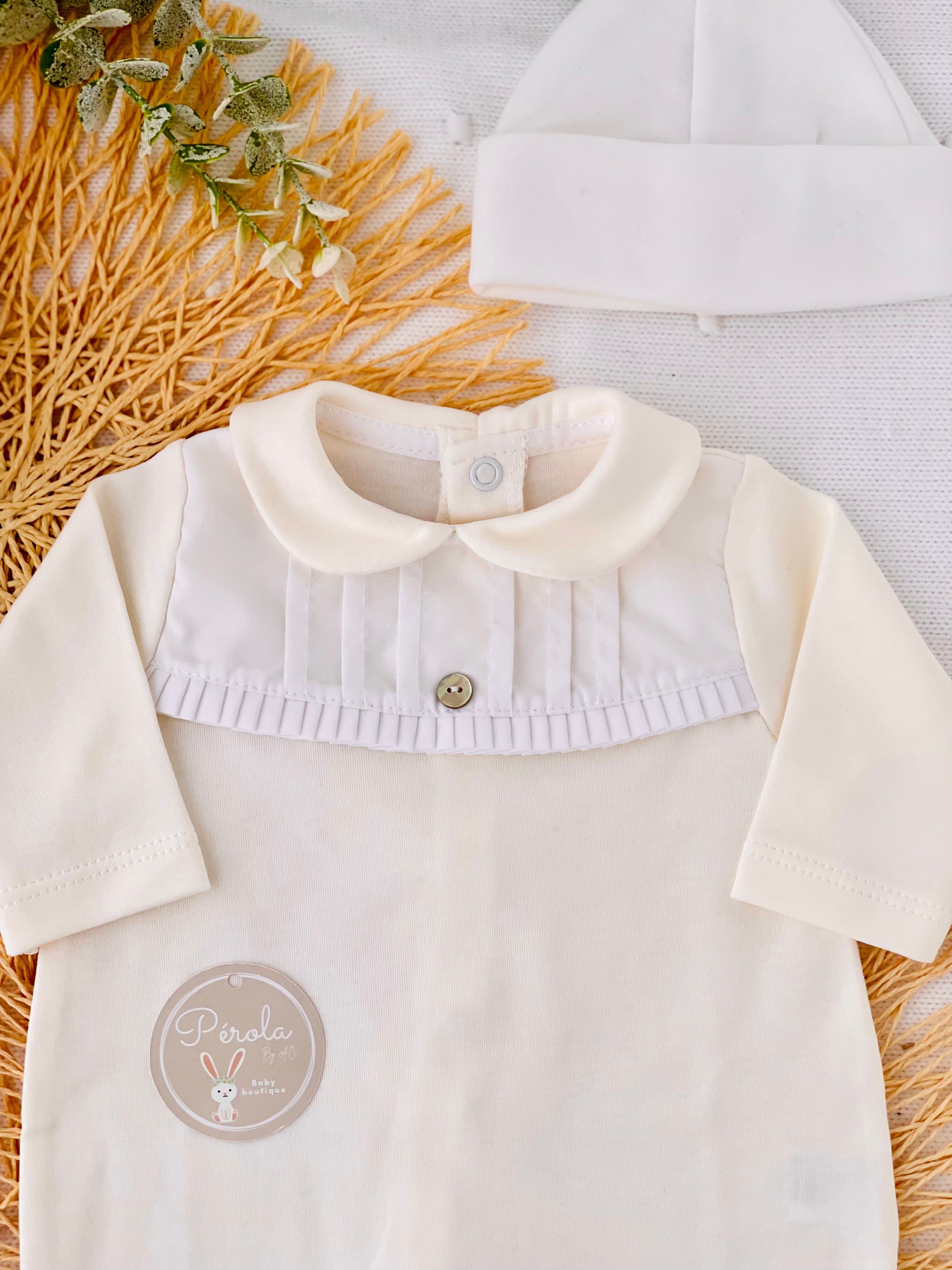 Babygrow algodão gola Peter Pan