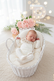 Babygrow Pérola tema flores em algodão