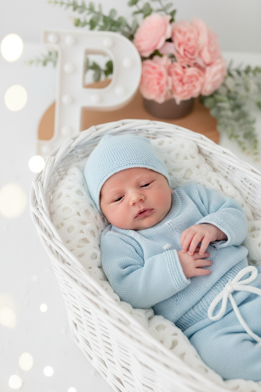 Conjunto Bebé: Camisola, Calças e Gorro 1M