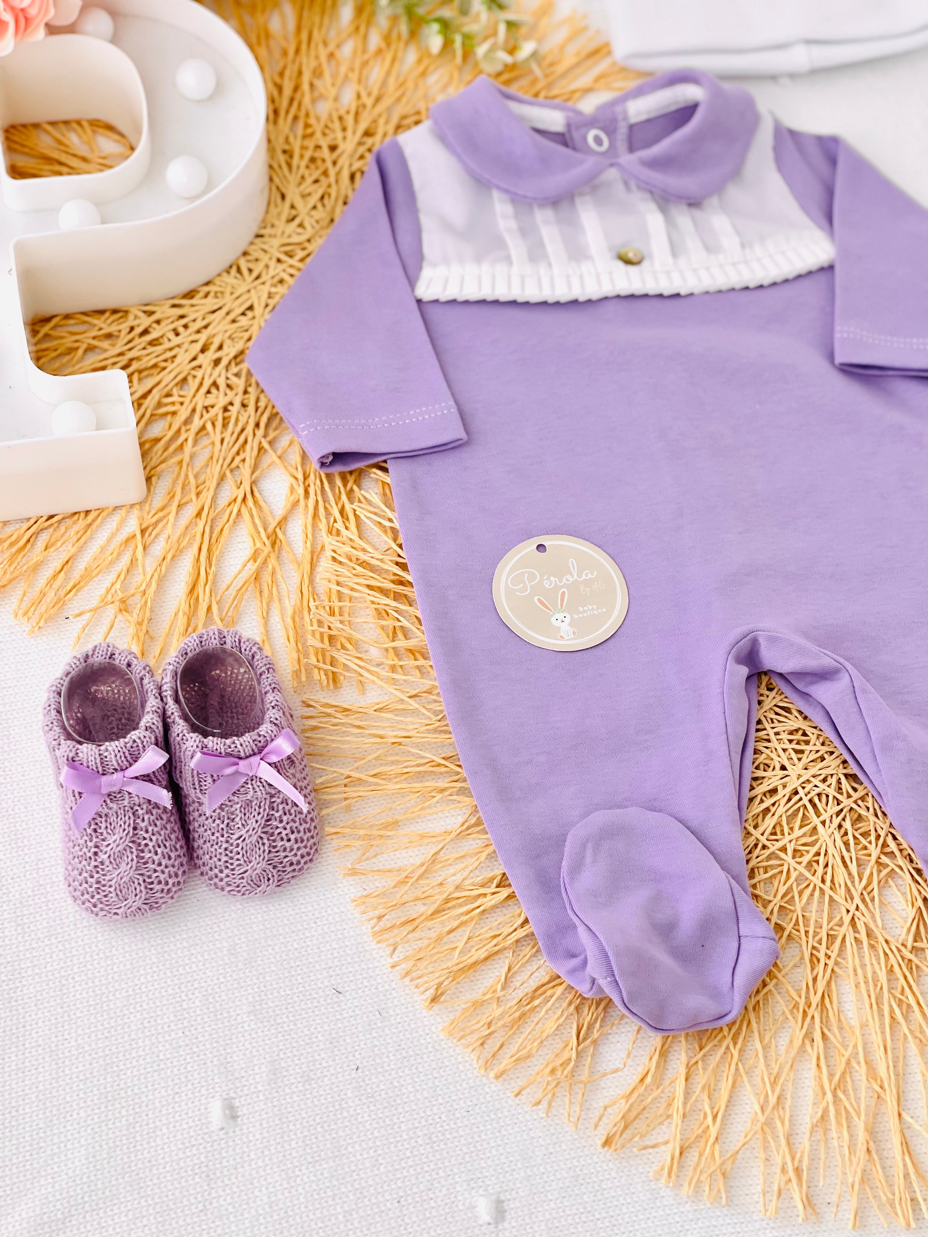 Babygrow algodão gola Peter Pan