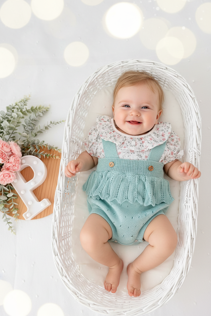 Fofo e blusa tema flores 3-12M