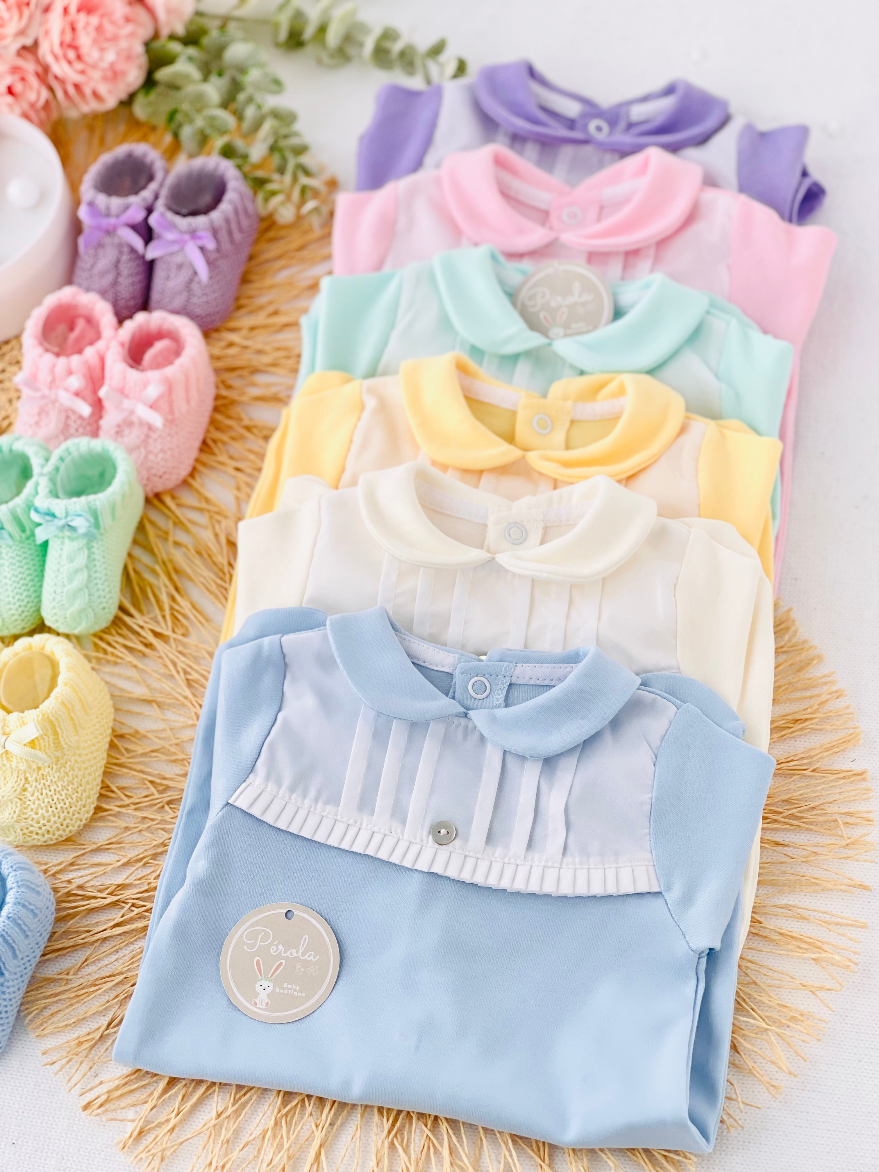 Babygrow algodão gola Peter Pan