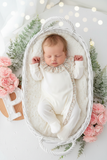 Babygrow Pérola tema flores em algodão