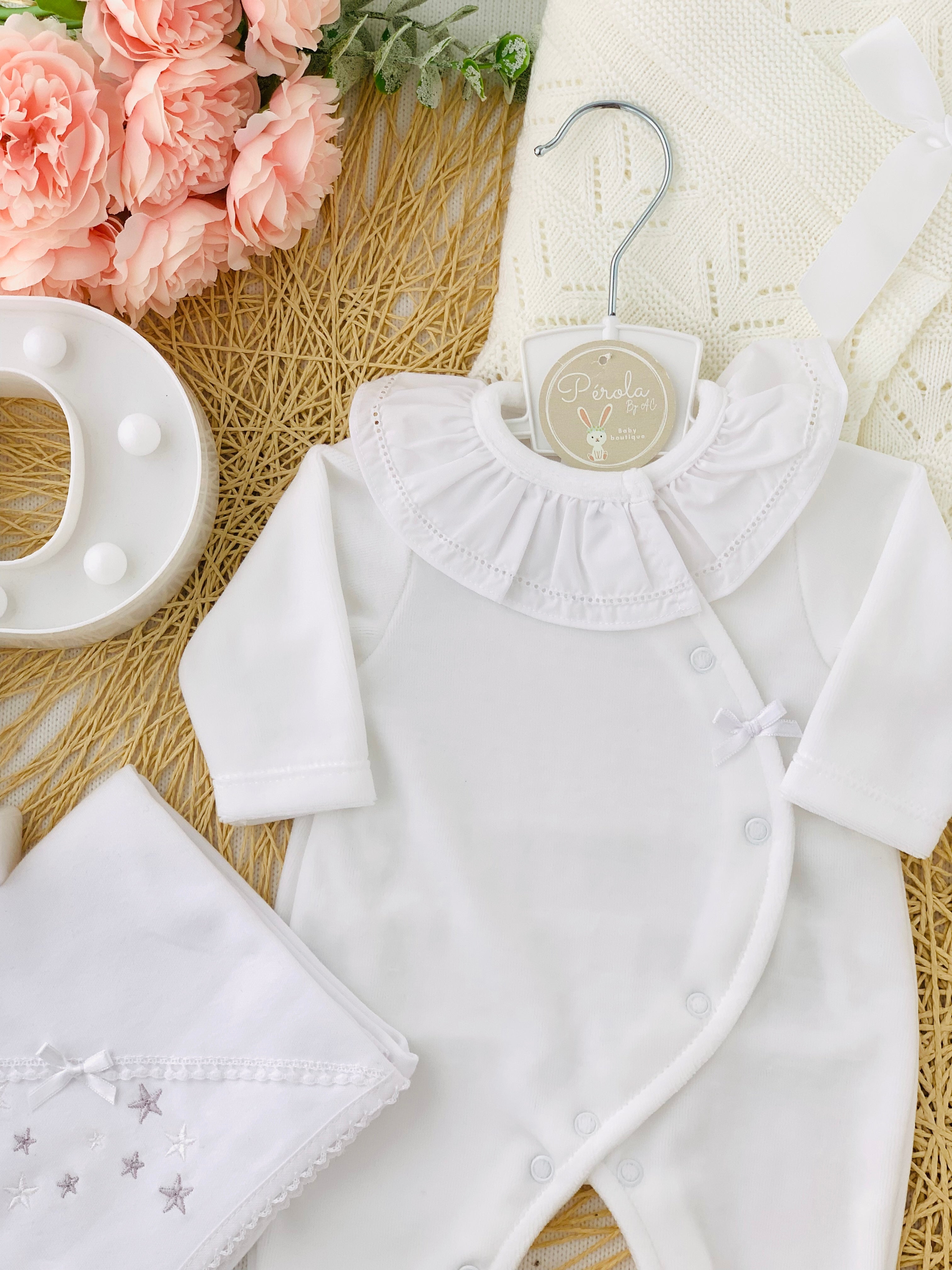 Babygrow Carinho em veludo com golinha grande