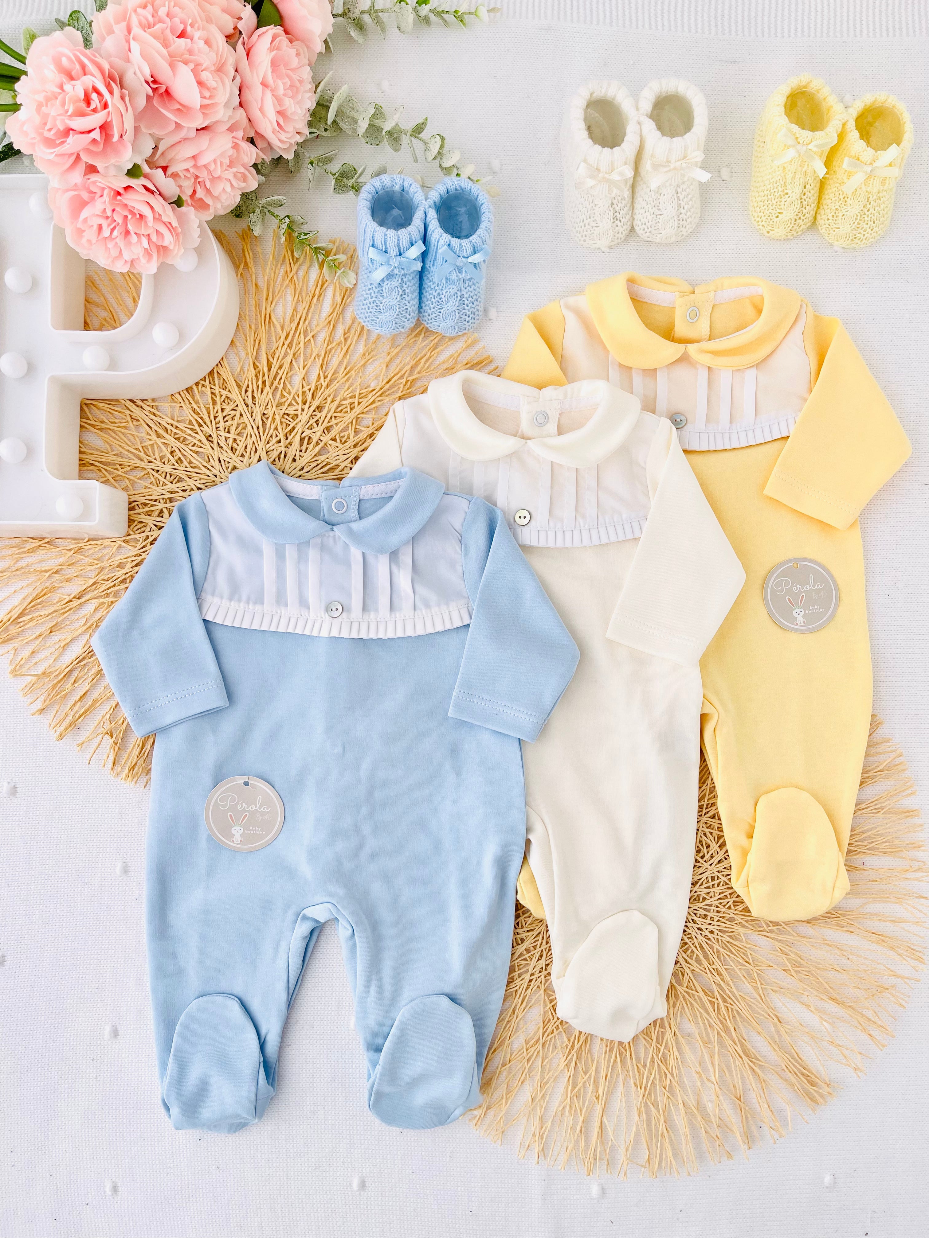 Babygrow algodão gola Peter Pan