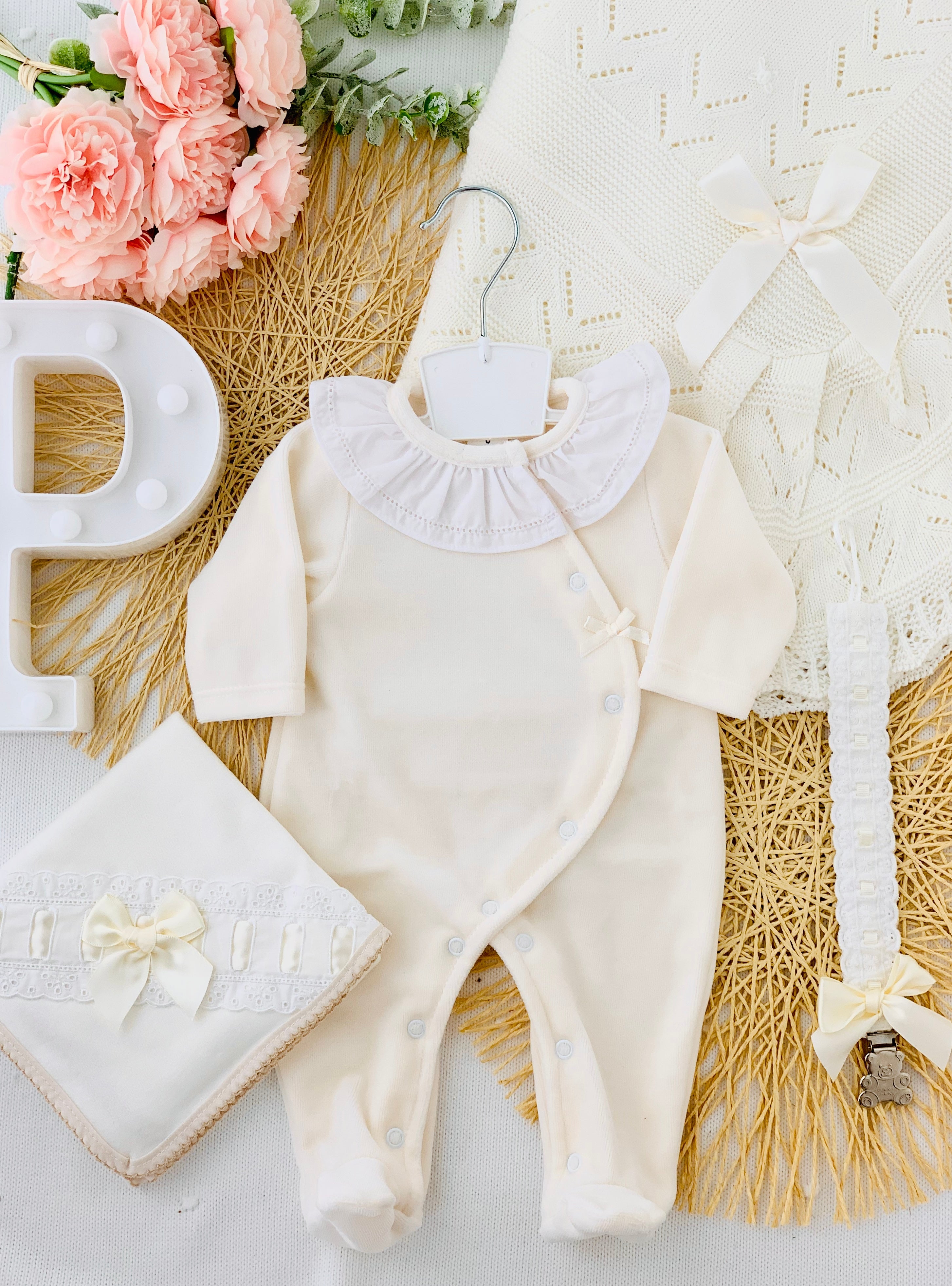 Babygrow Carinho em veludo com golinha grande