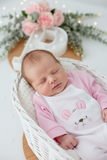 Babygrow tema orelhinhas algodão