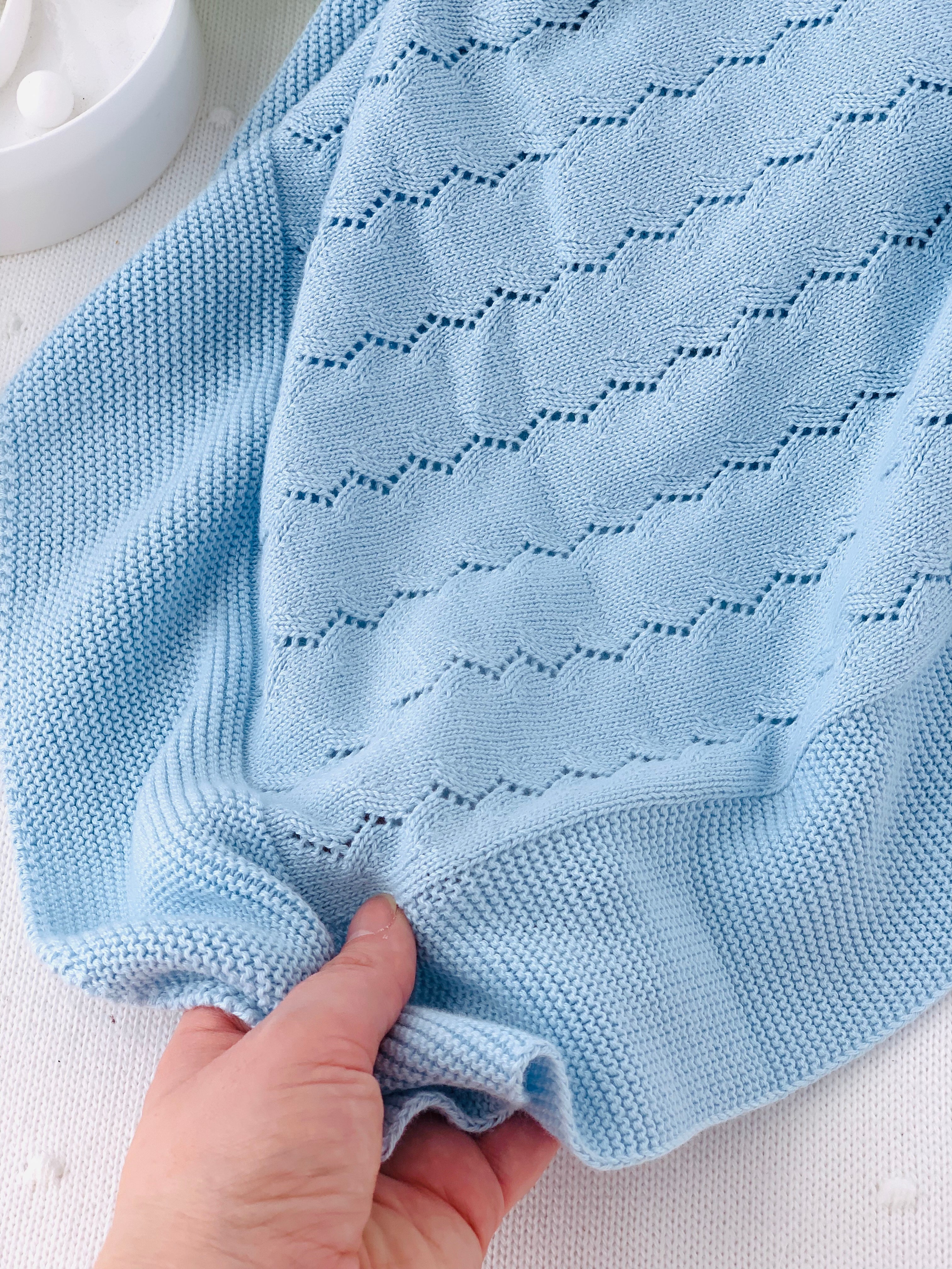 Manta malha 100% algodão zigzag