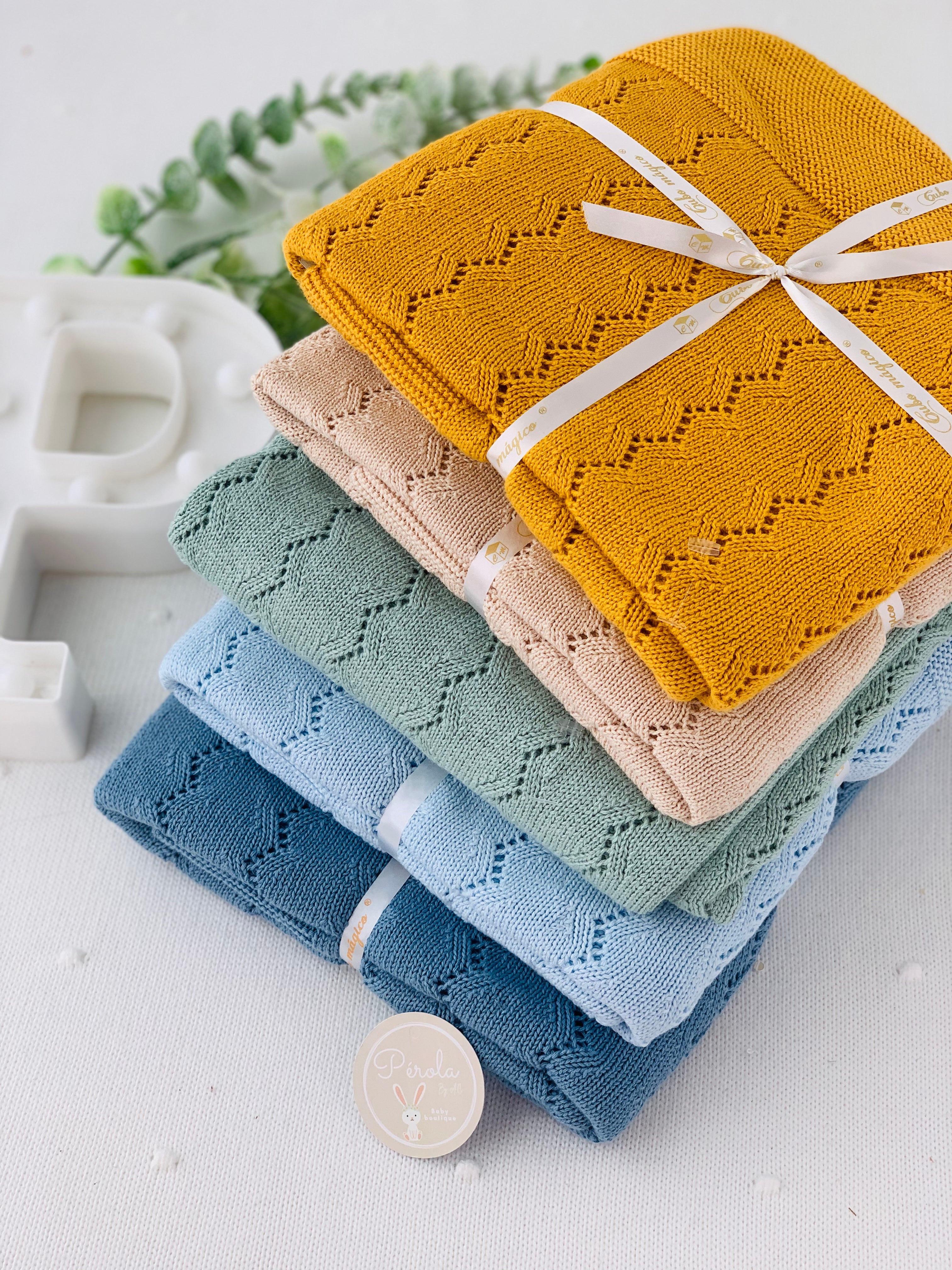 Manta malha 100% algodão zigzag