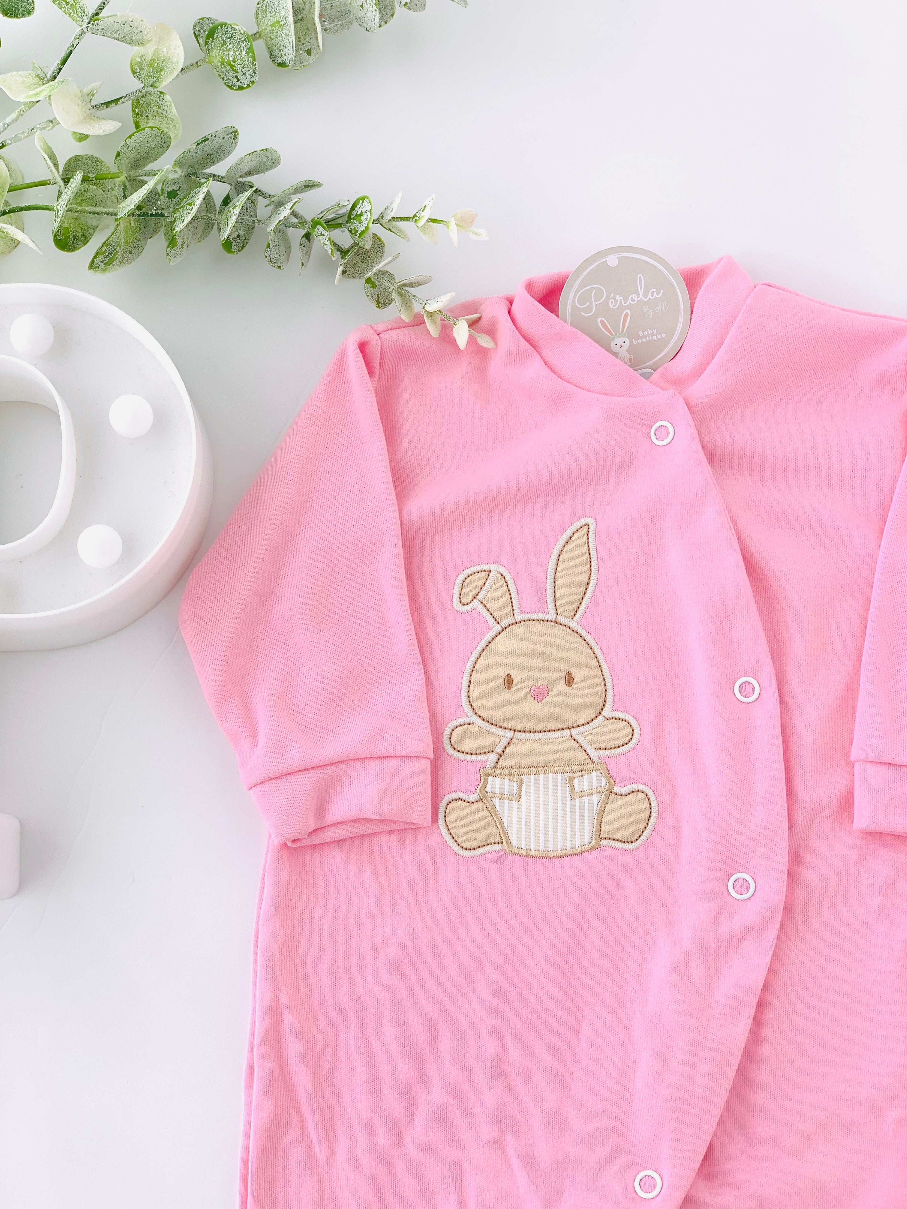 Babygrow em algodão coelho