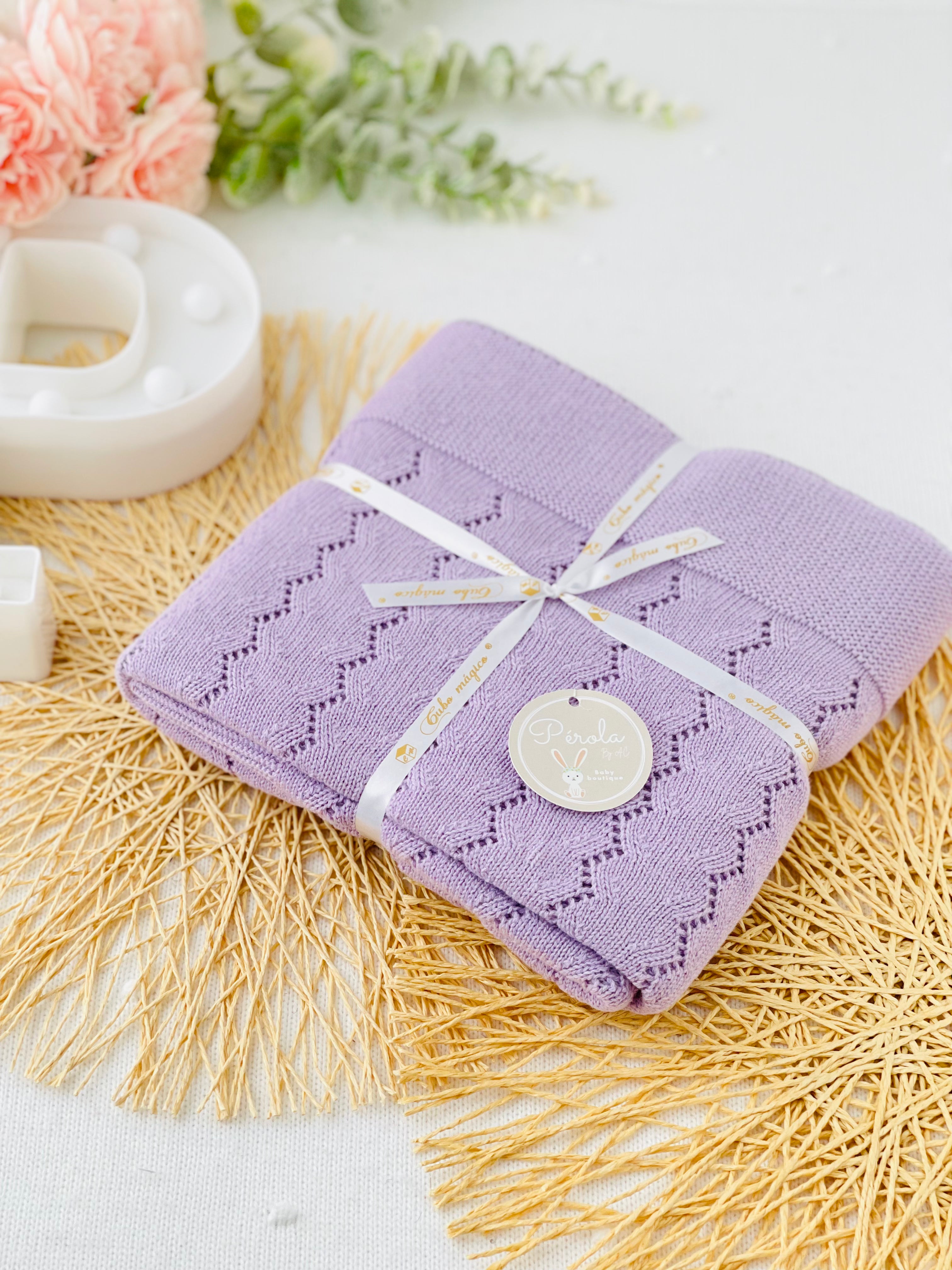 Manta malha 100% algodão zigzag