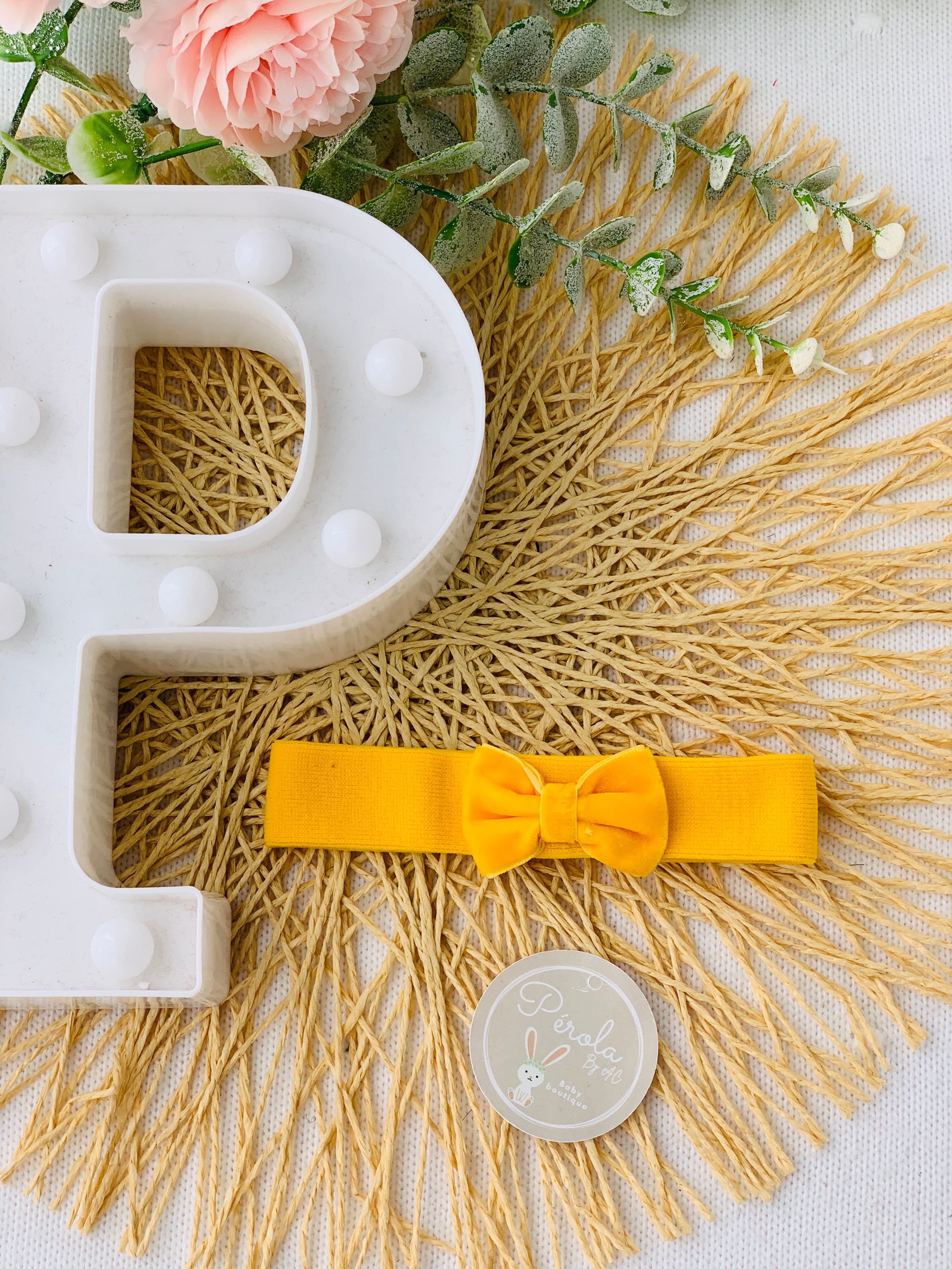 Fita cabelo com laço veludo