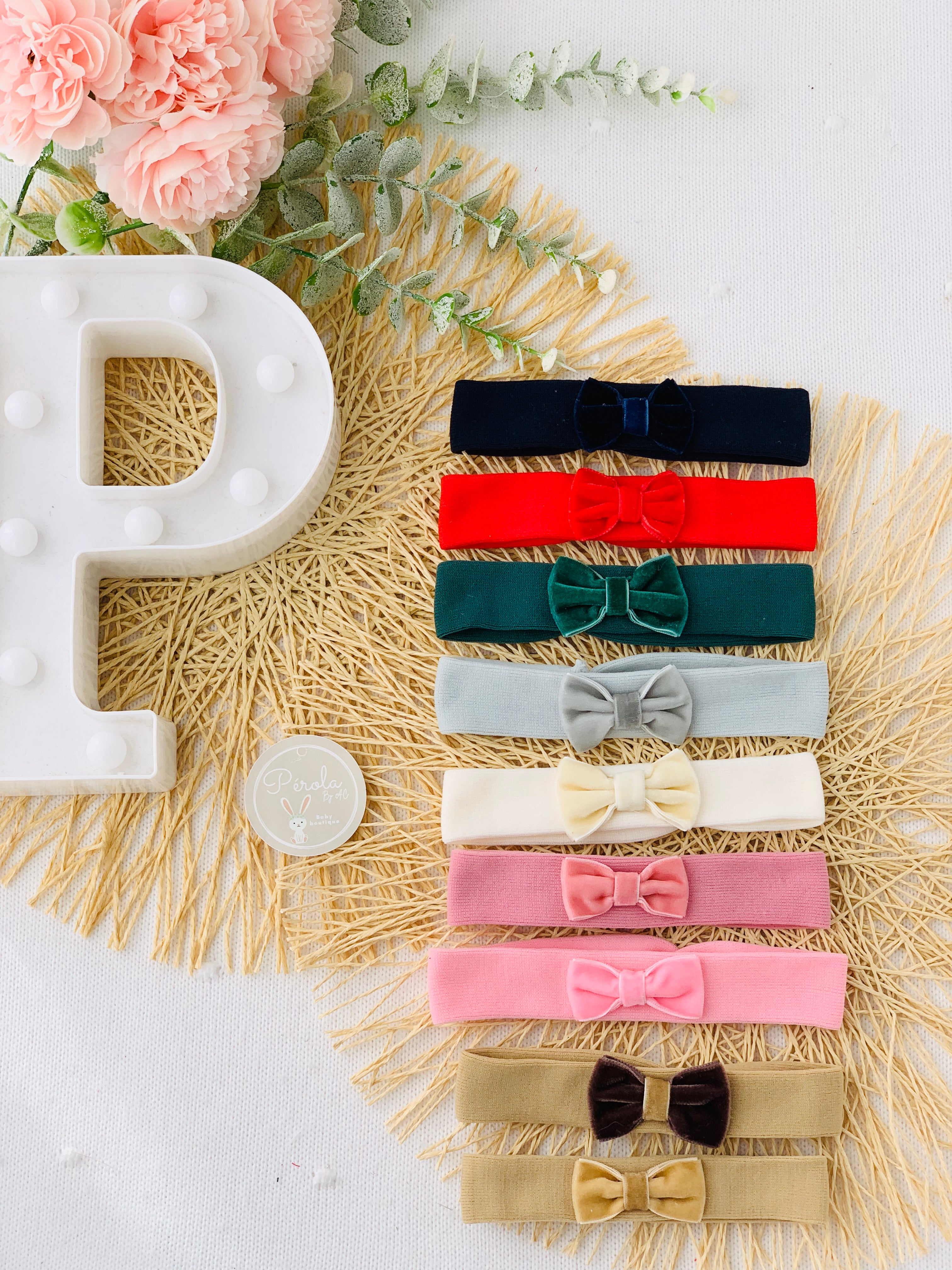 Fita cabelo com laço veludo