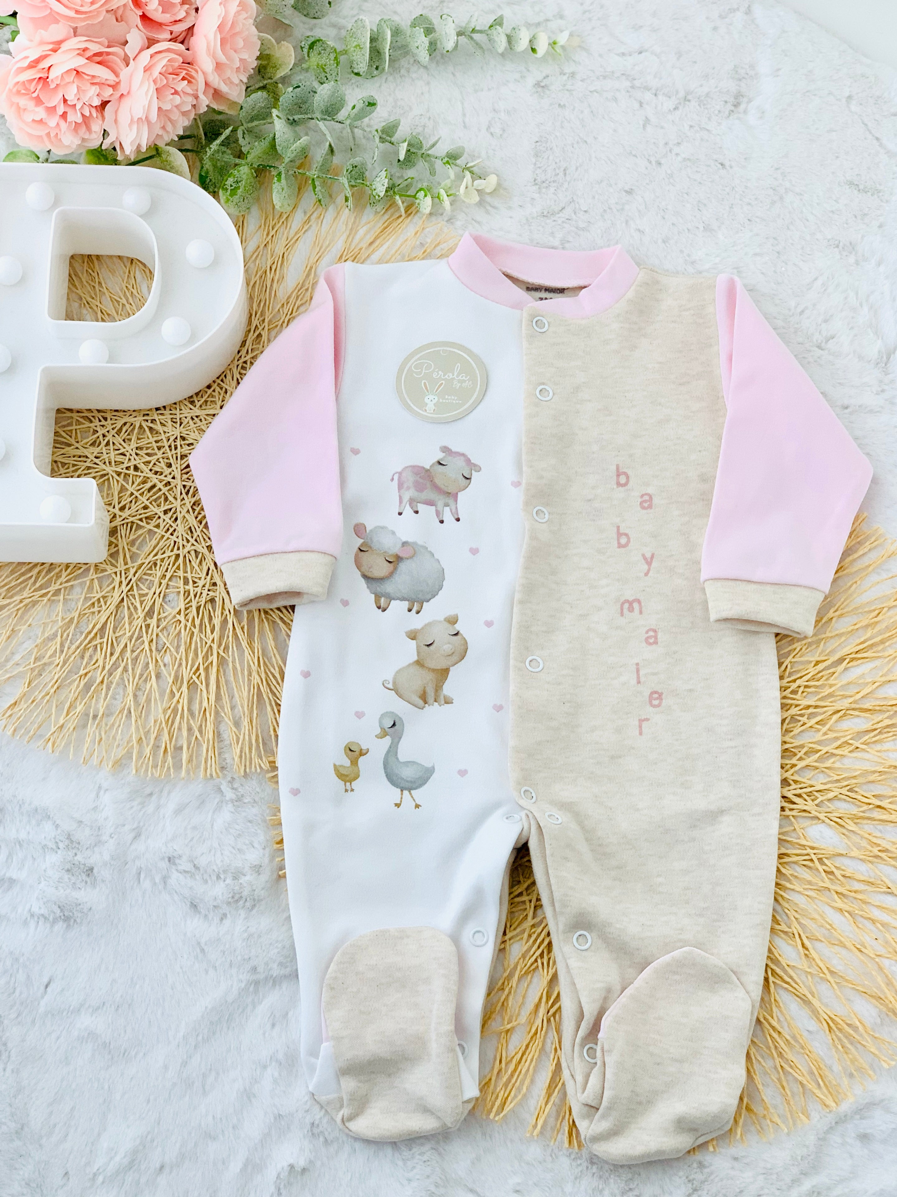 Babygrow animais da quinta (com carda)