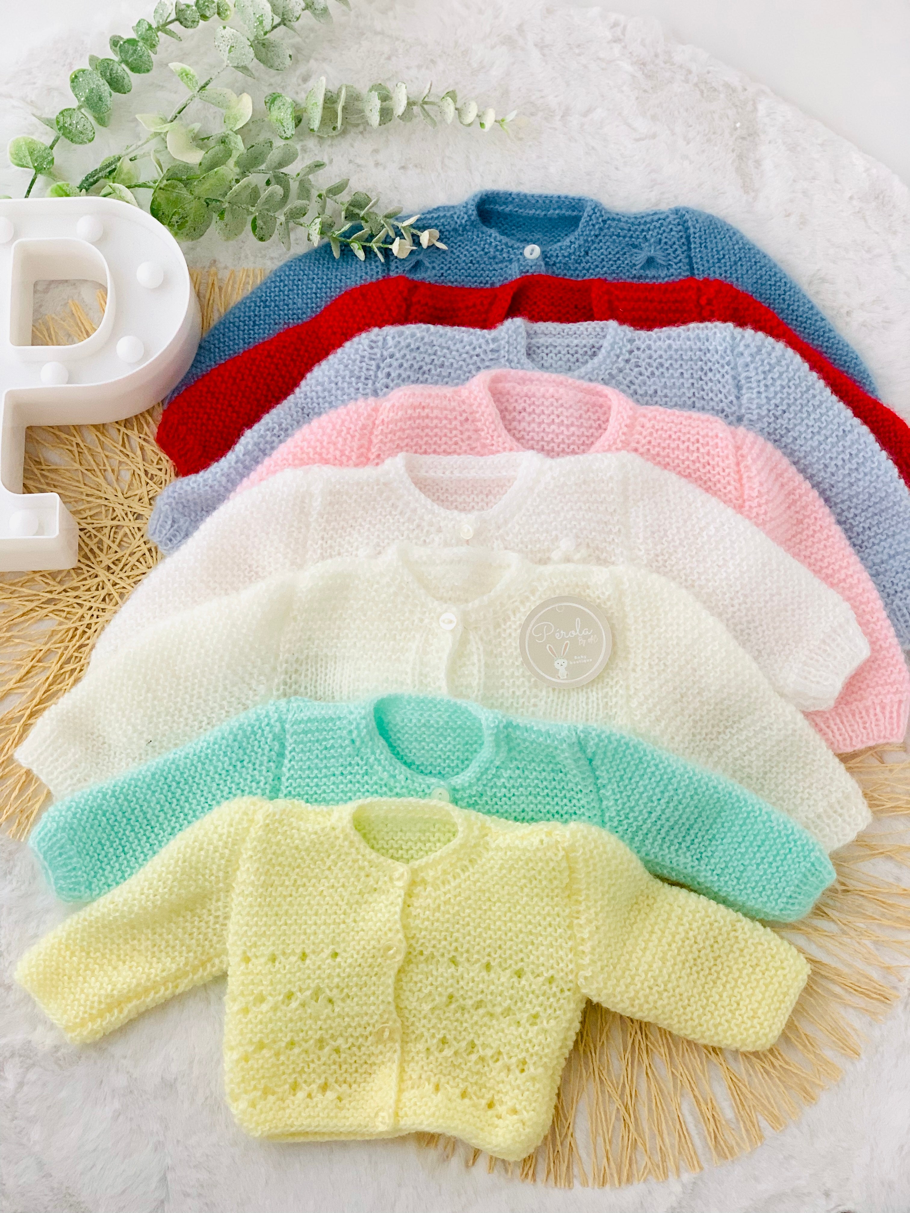 Casaco de malha feito à mão