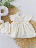 Conjunto vestido e touca