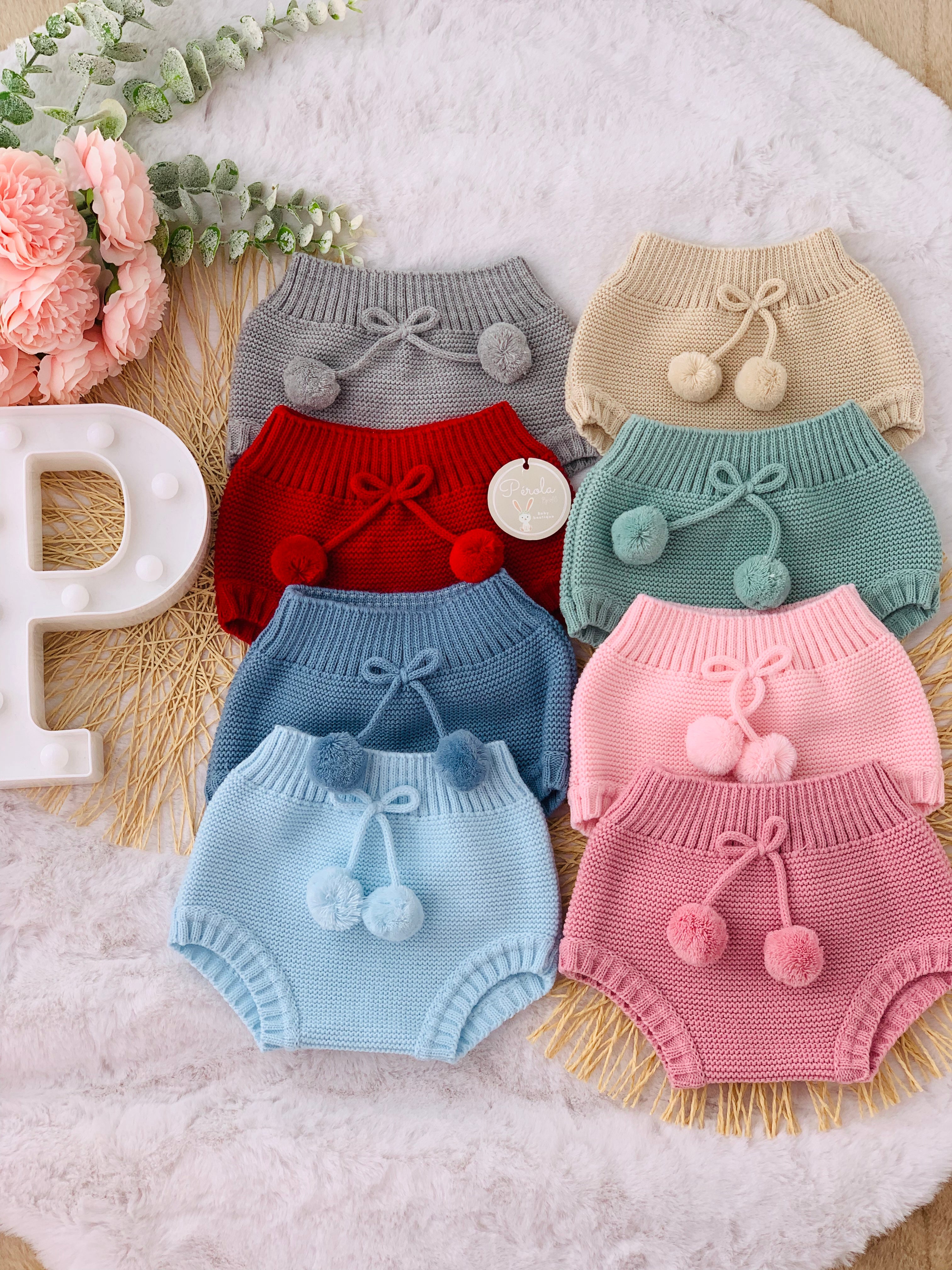 Tapa fraldas pompons