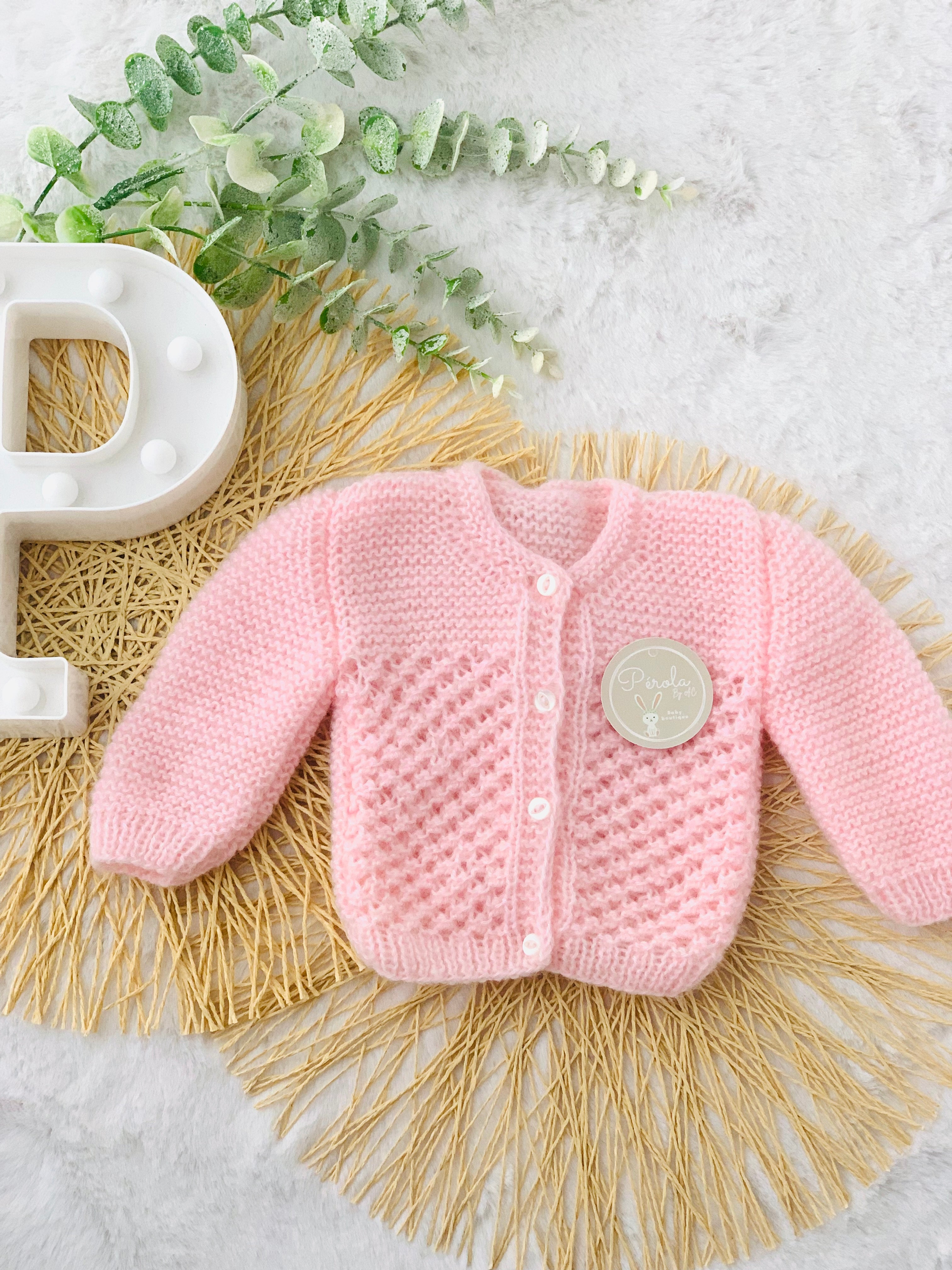 Casaco de malha feito à mão