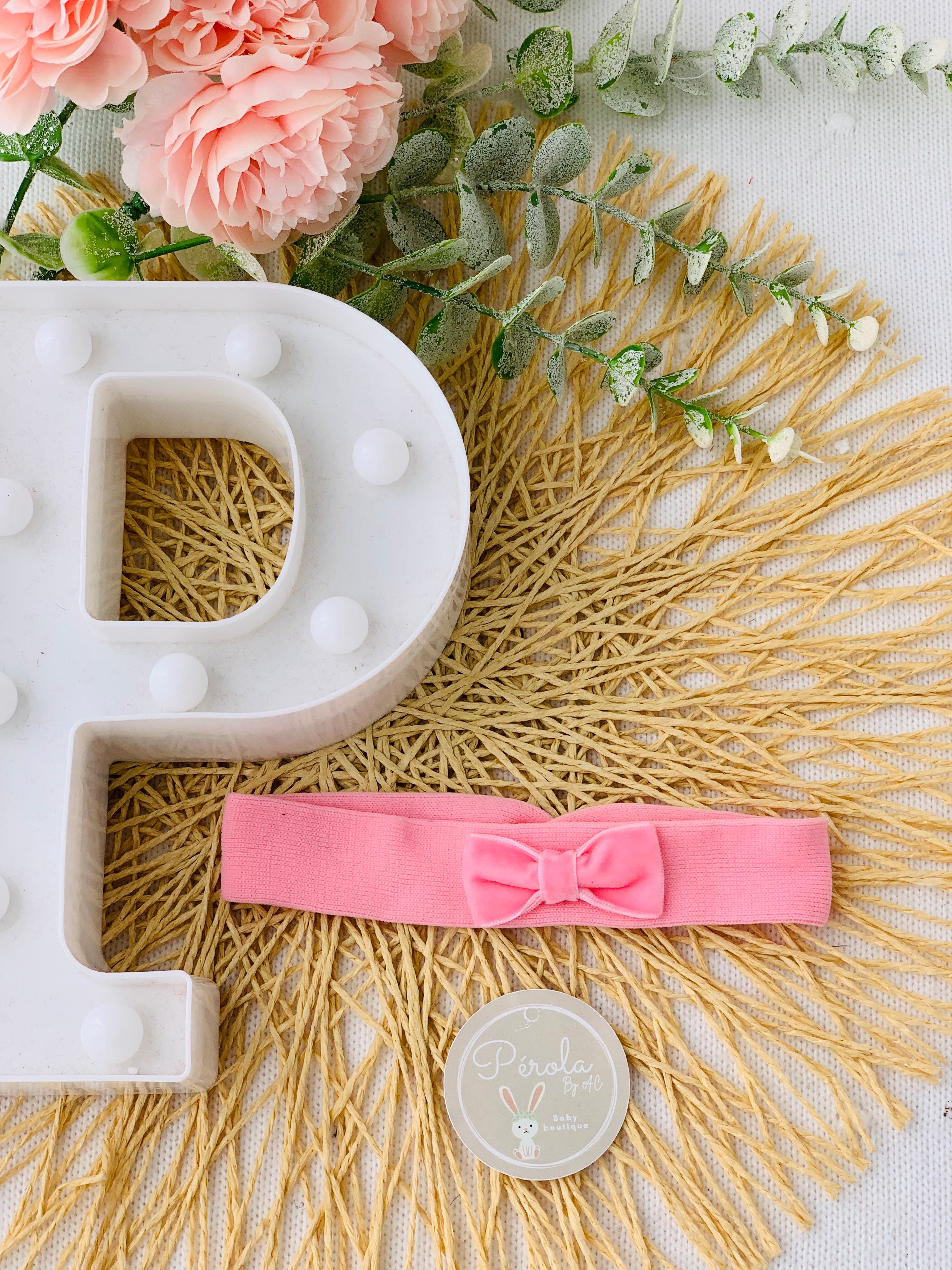 Fita cabelo com laço veludo