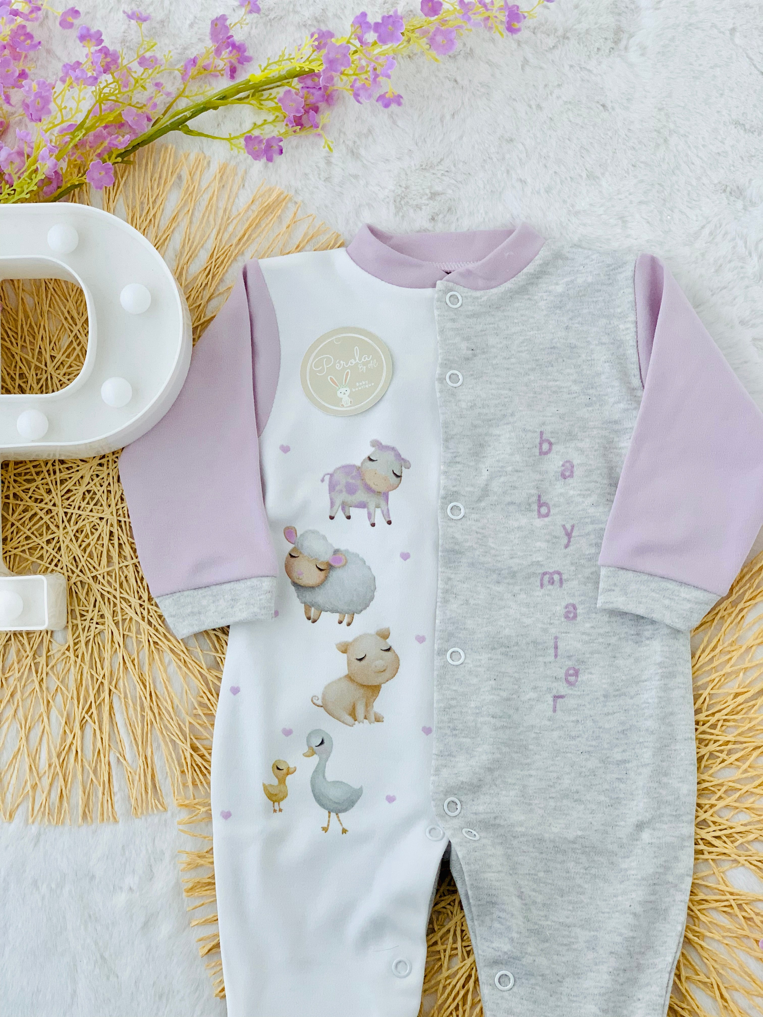 Babygrow animais da quinta (com carda)