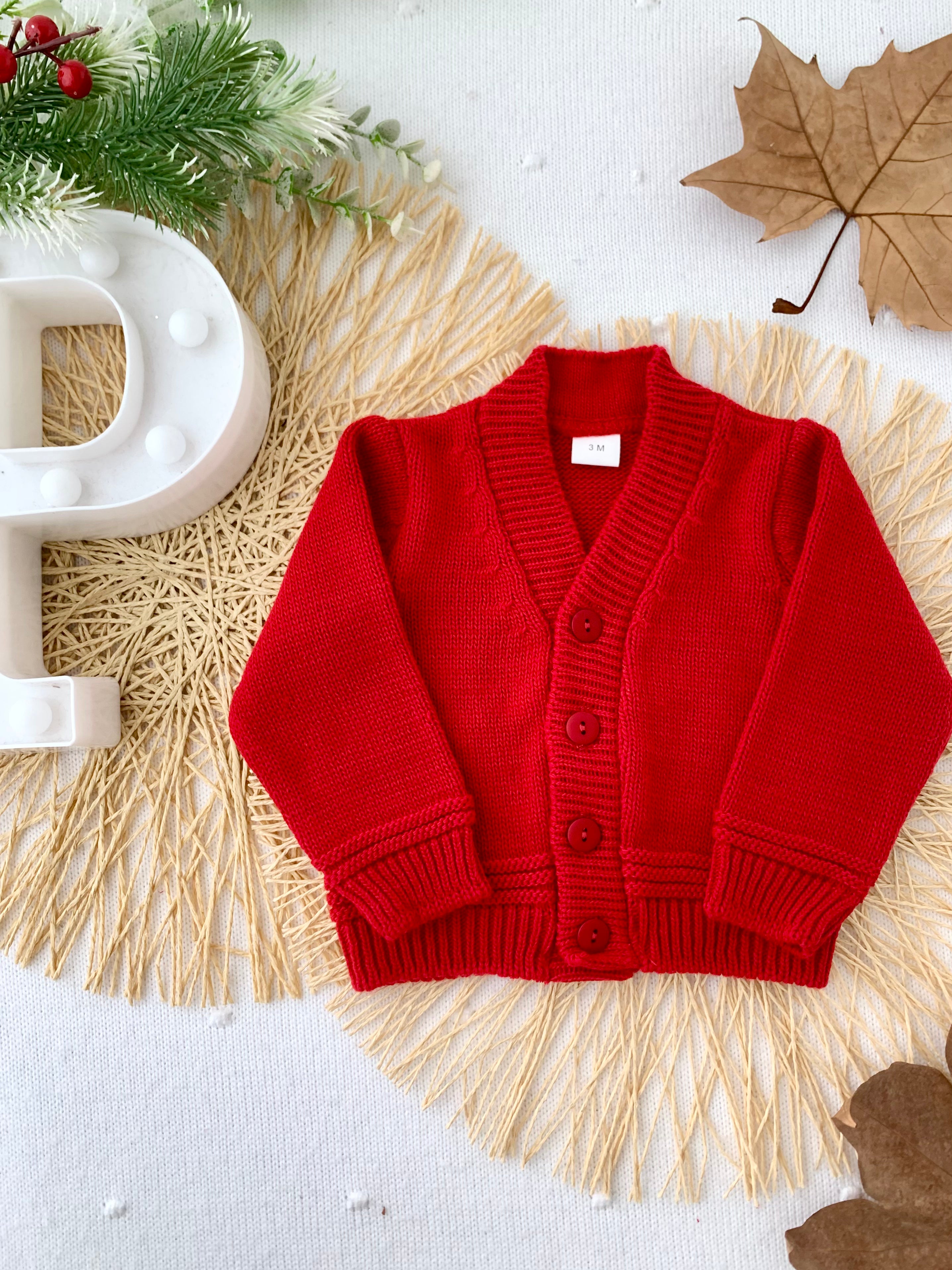 Casaco decote V malha quentinha