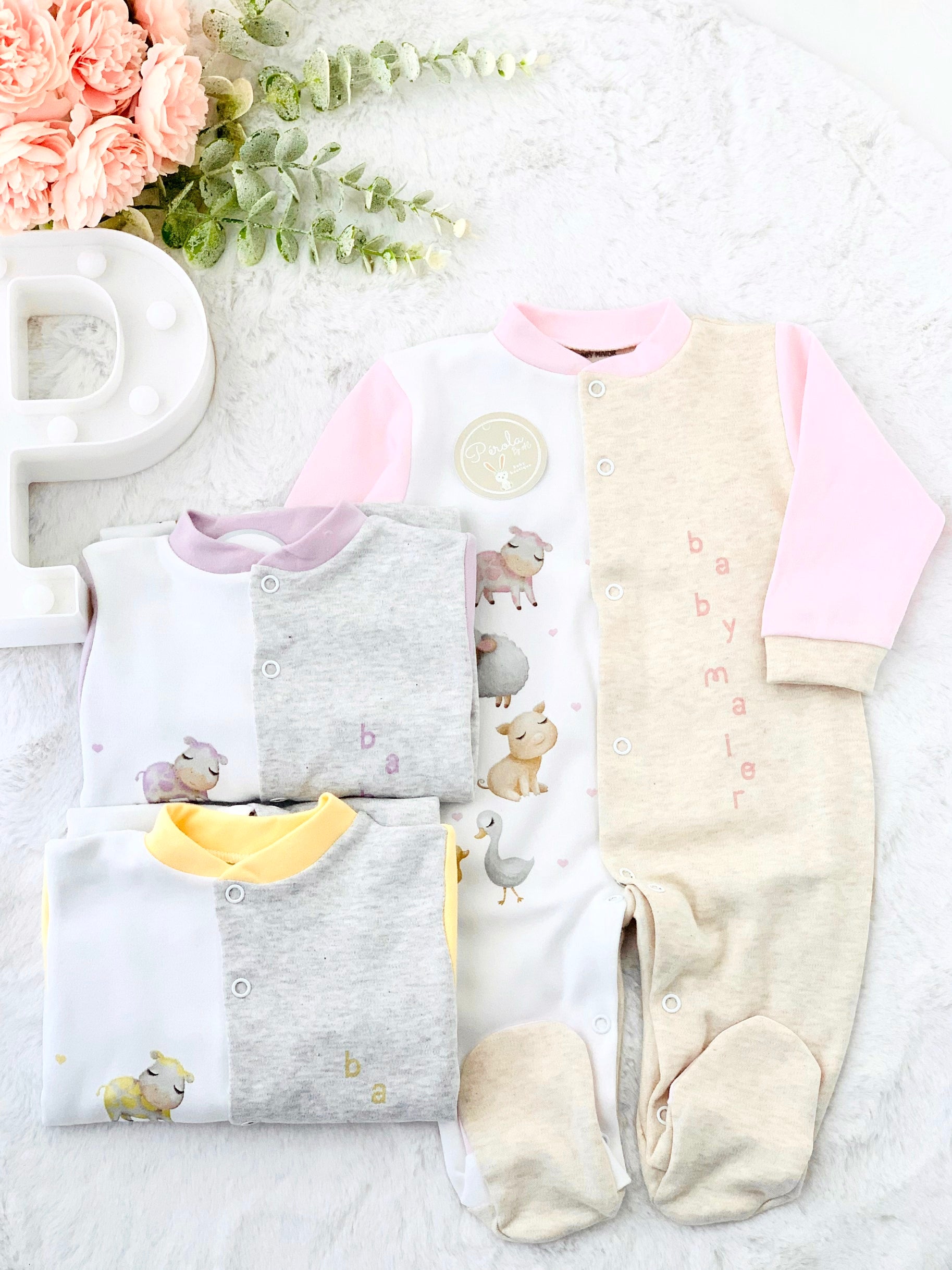 Babygrow animais da quinta (com carda)