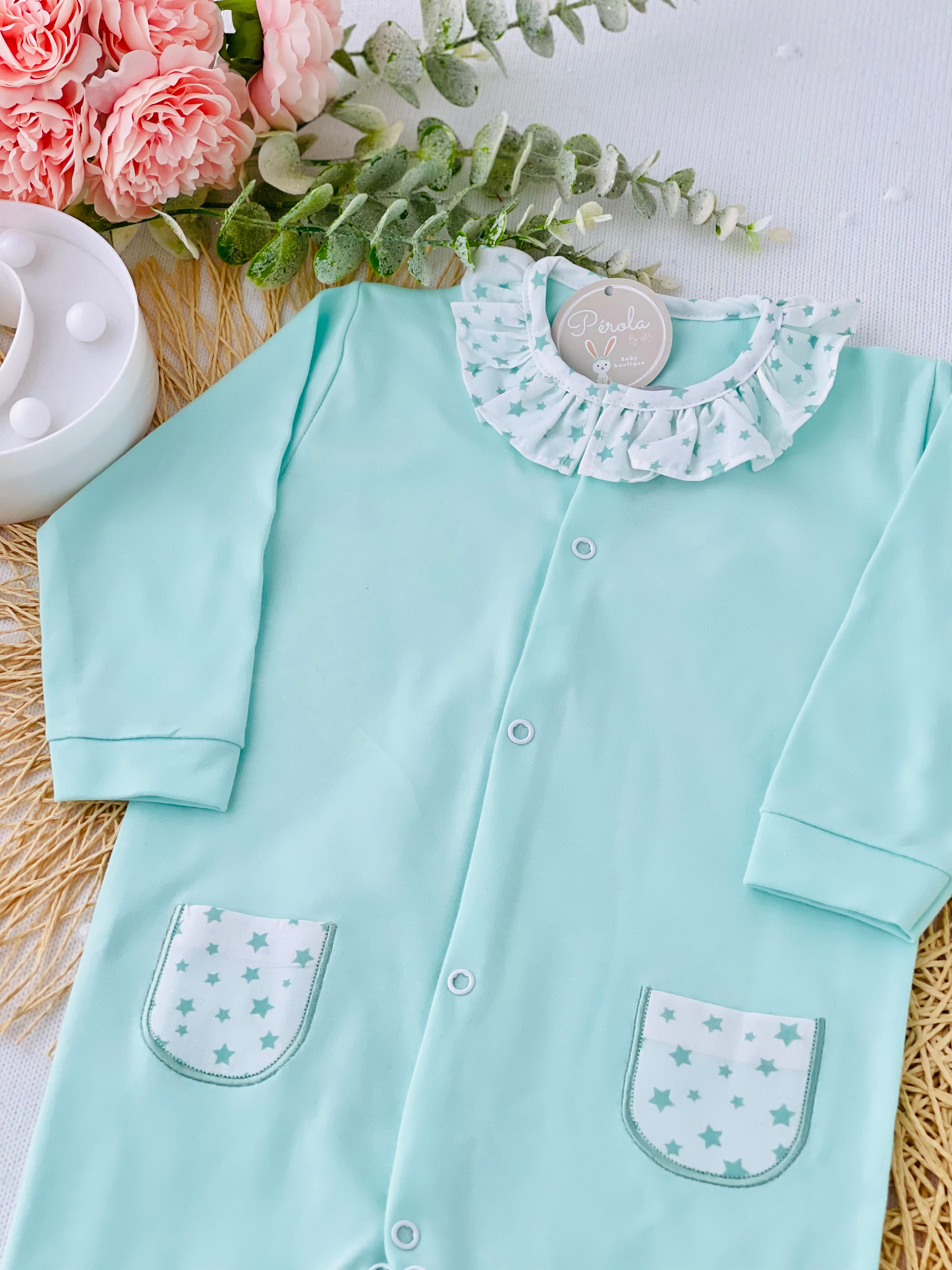 Babygrow em algodão com golinha