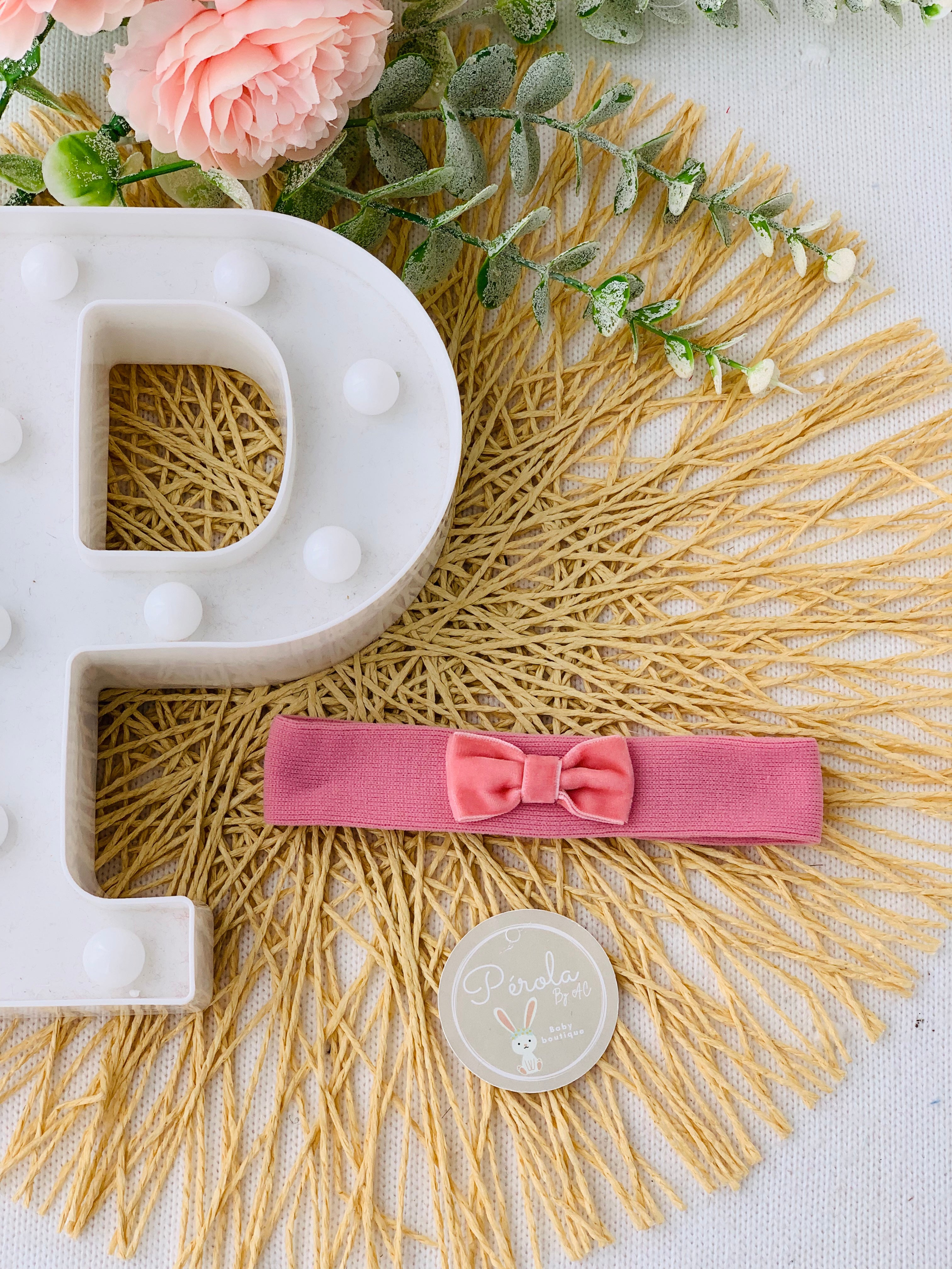 Fita cabelo com laço veludo