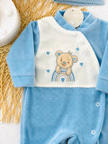 Babygrow corações em veludo