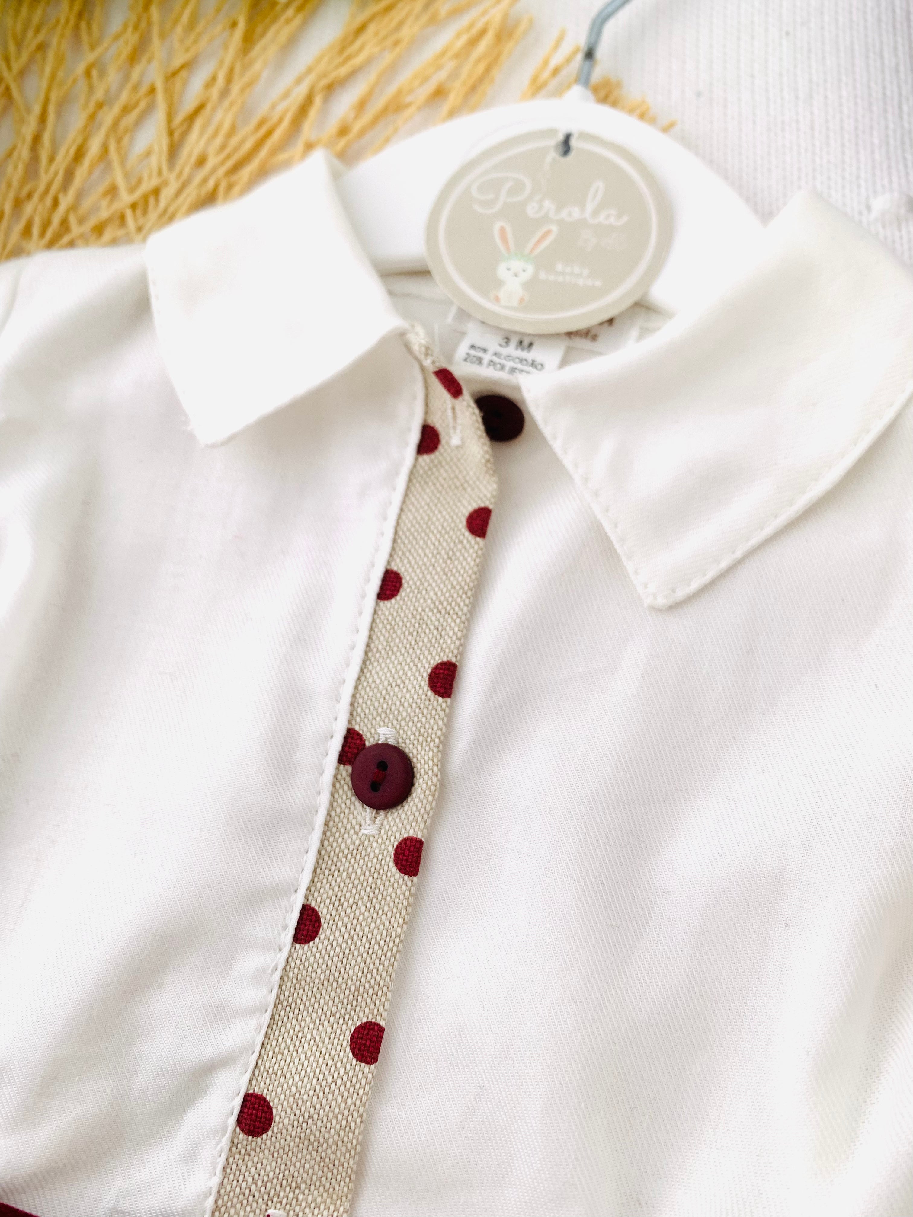 Calções de veludo e camisa