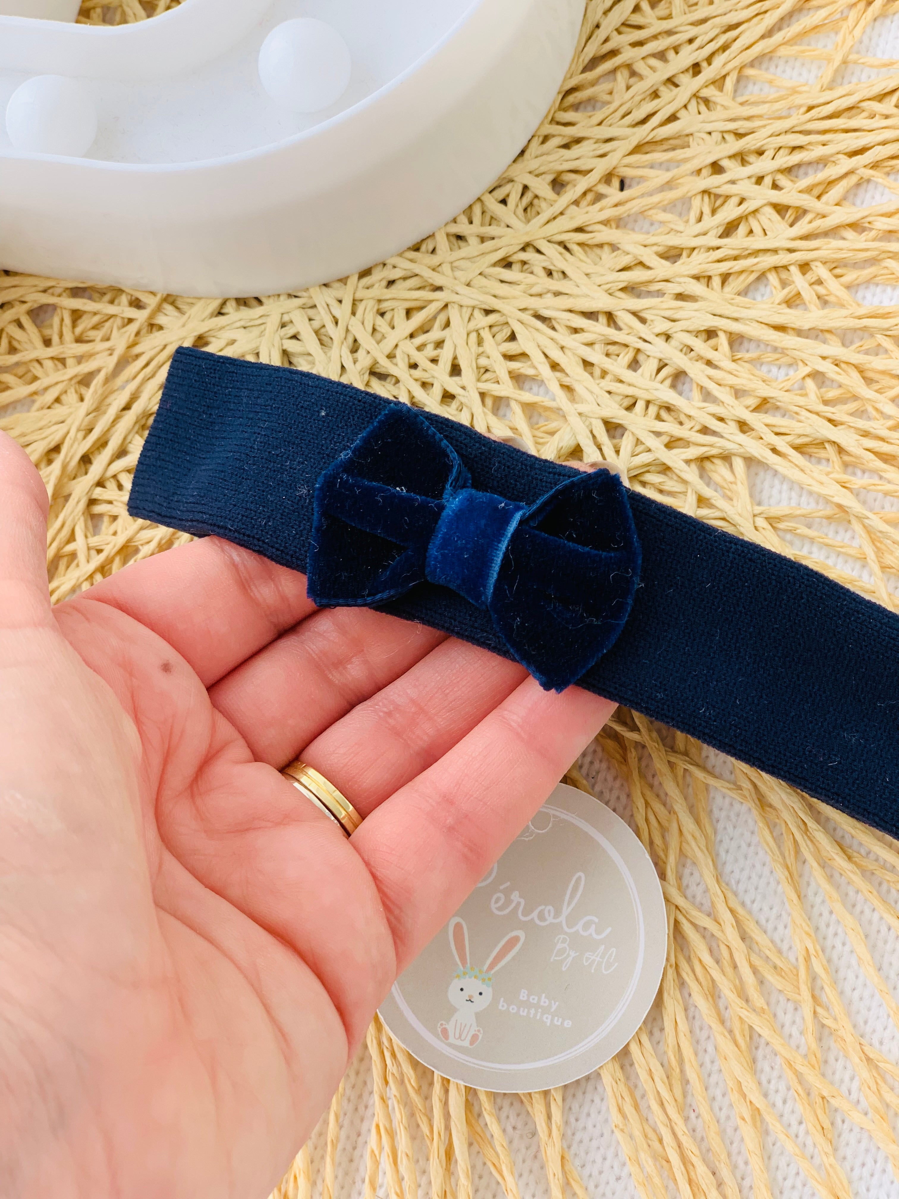 Fita cabelo com laço veludo