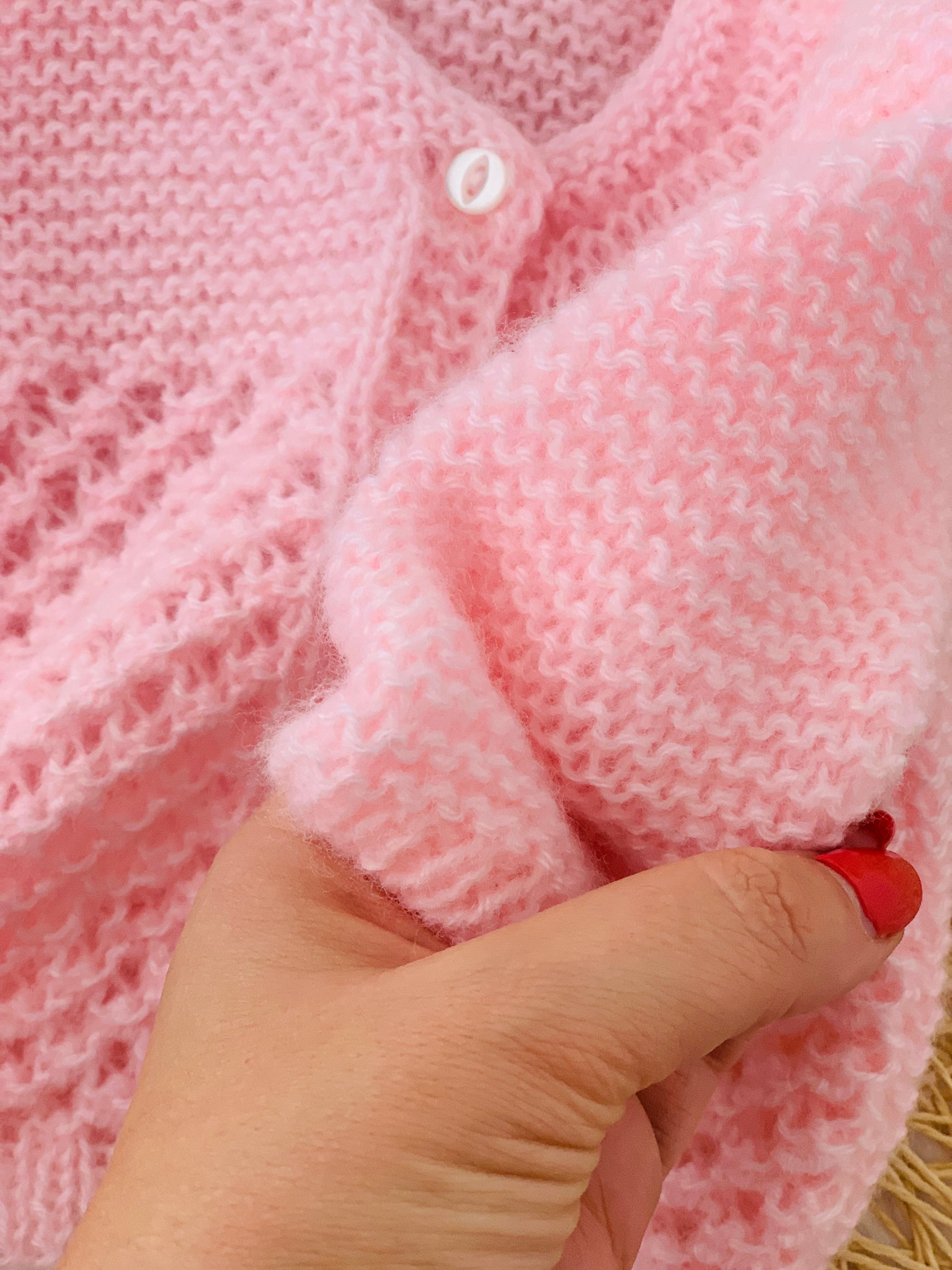 Casaco de malha feito à mão