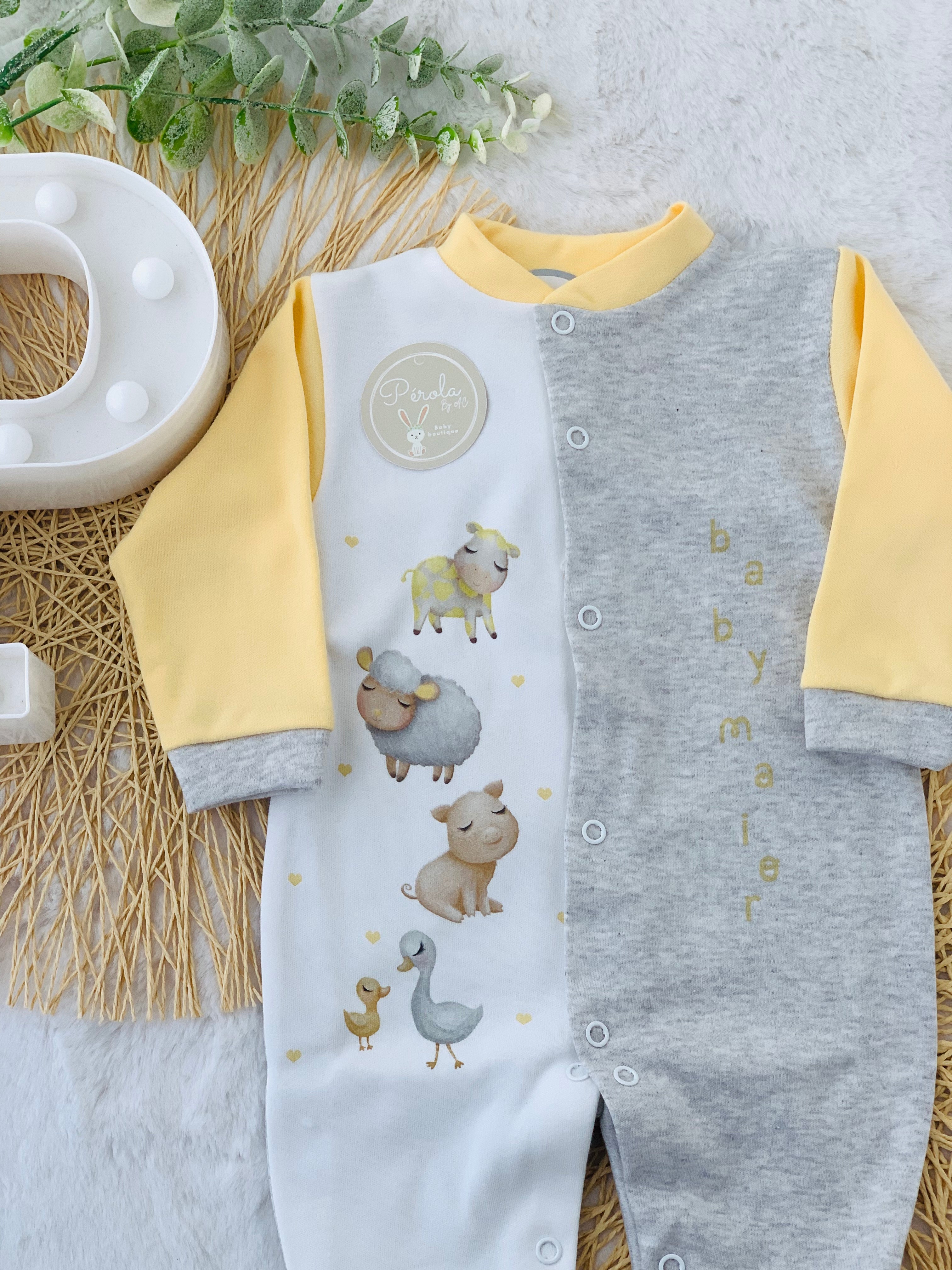 Babygrow animais da quinta (com carda)