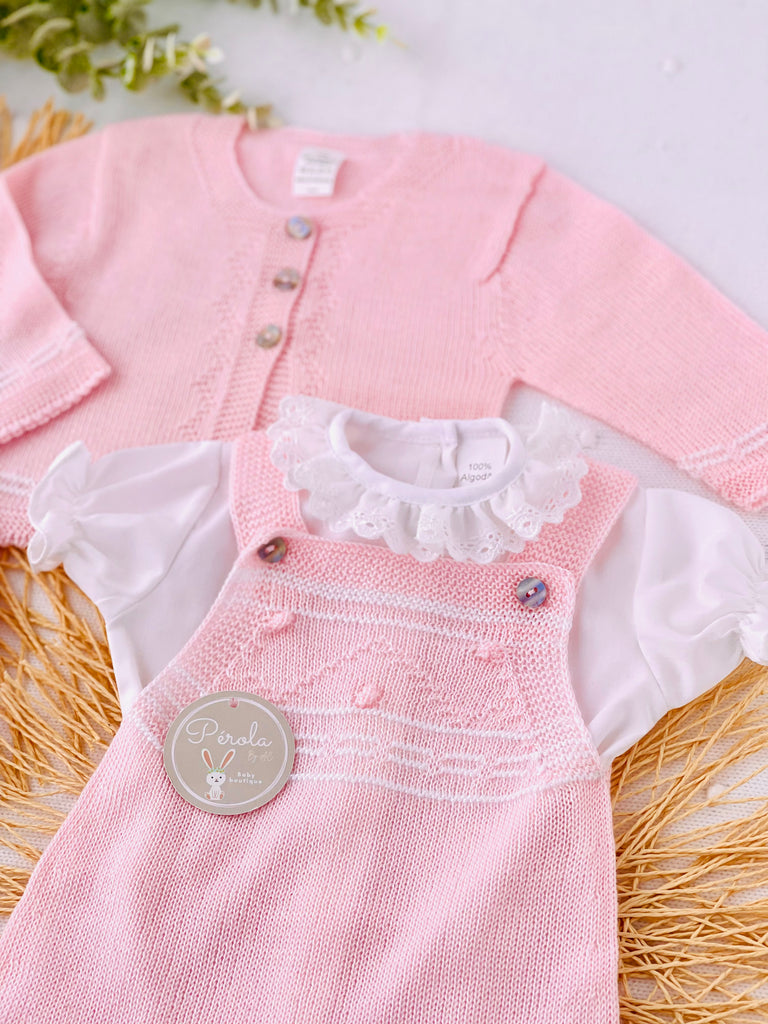 Conjunto 4 peças: fofo, camisa, touca e casaco Primavera/Verão
