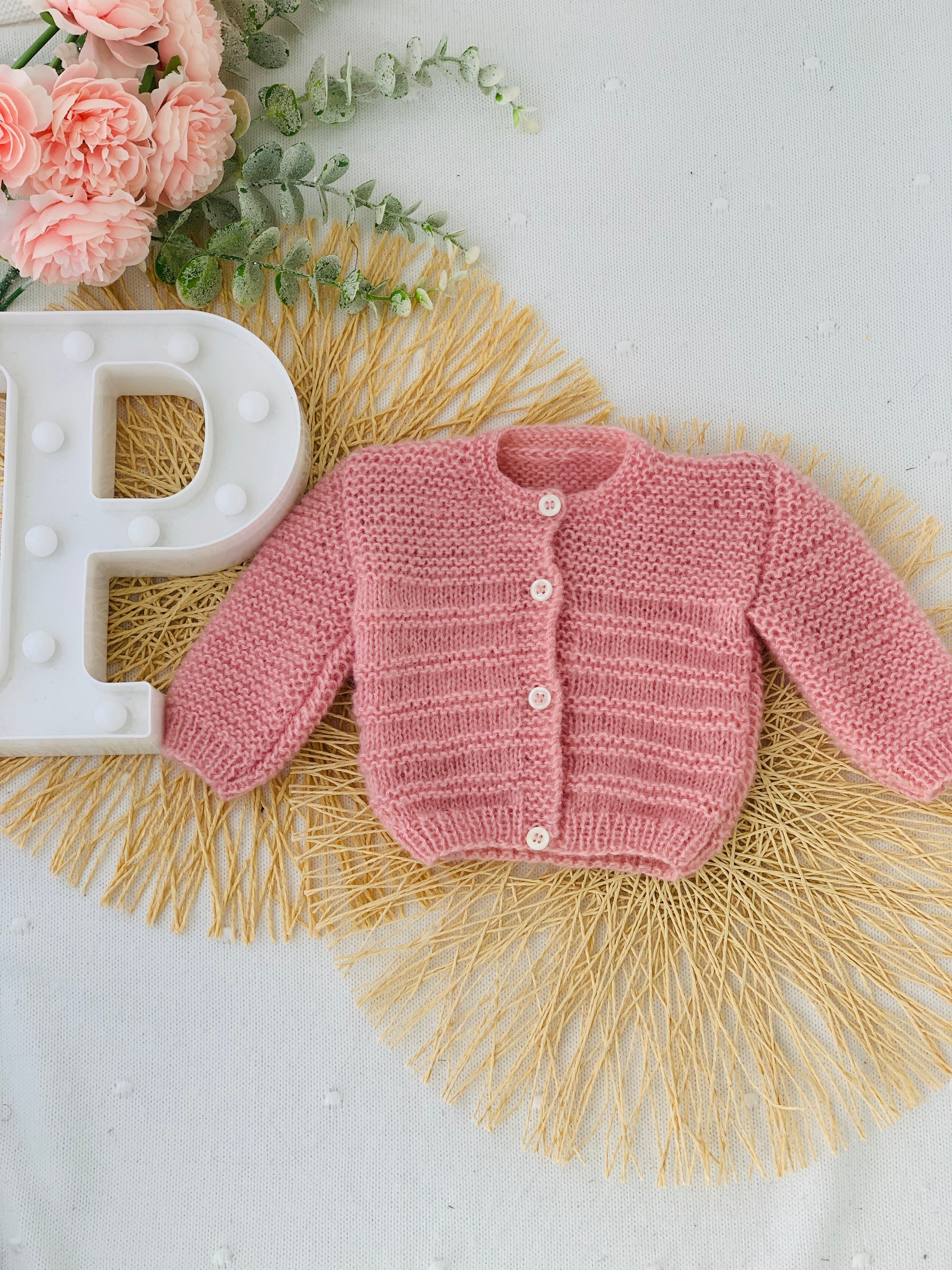 Casaco de malha feito à mão