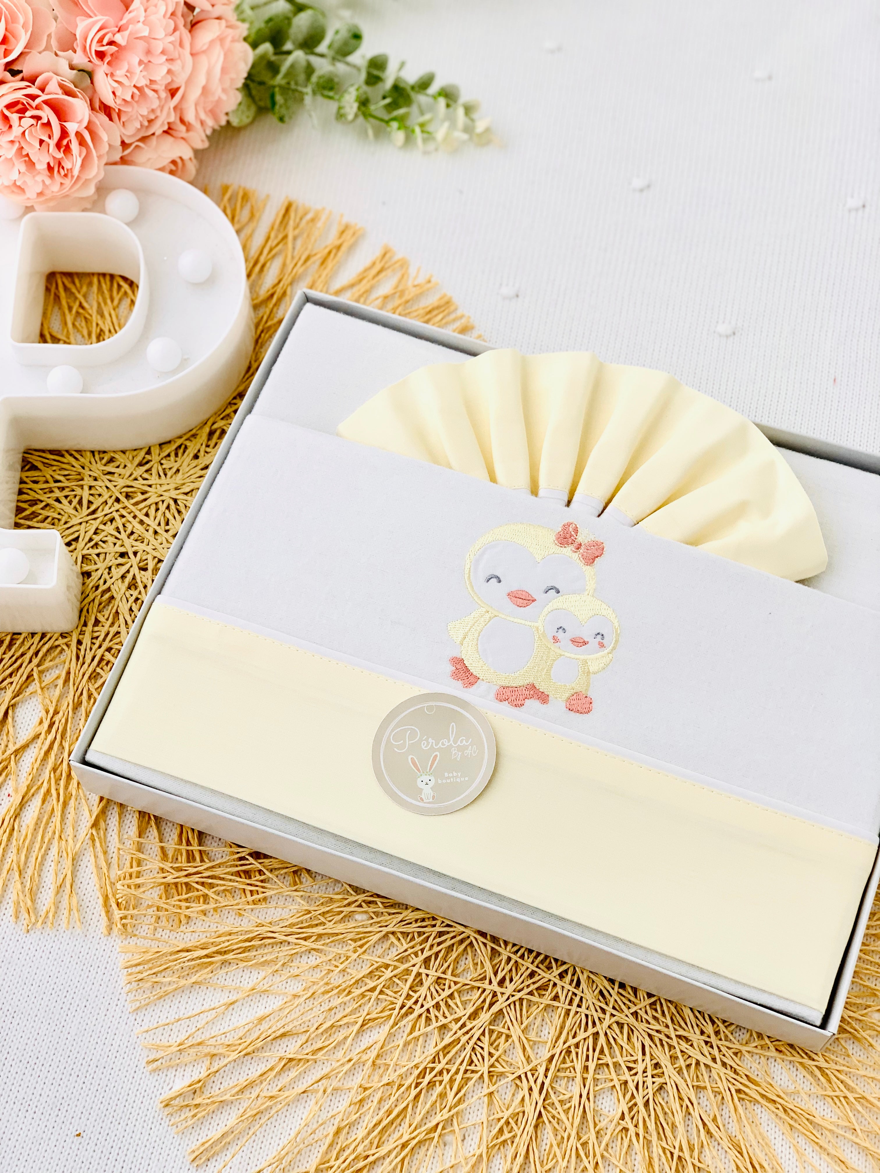 Lençóis em flanela para alcofas Pinguins