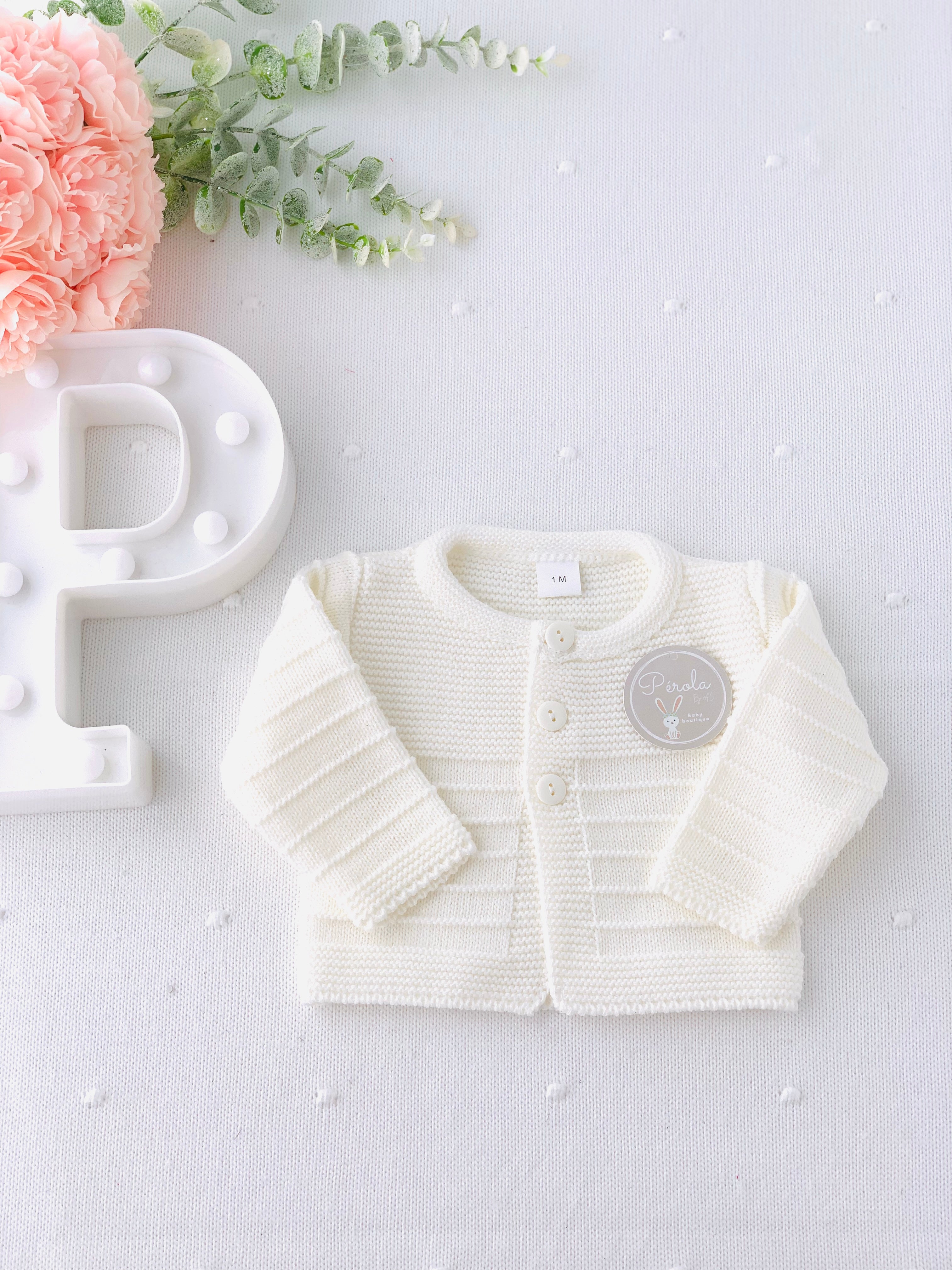 Casaco de malha riscas