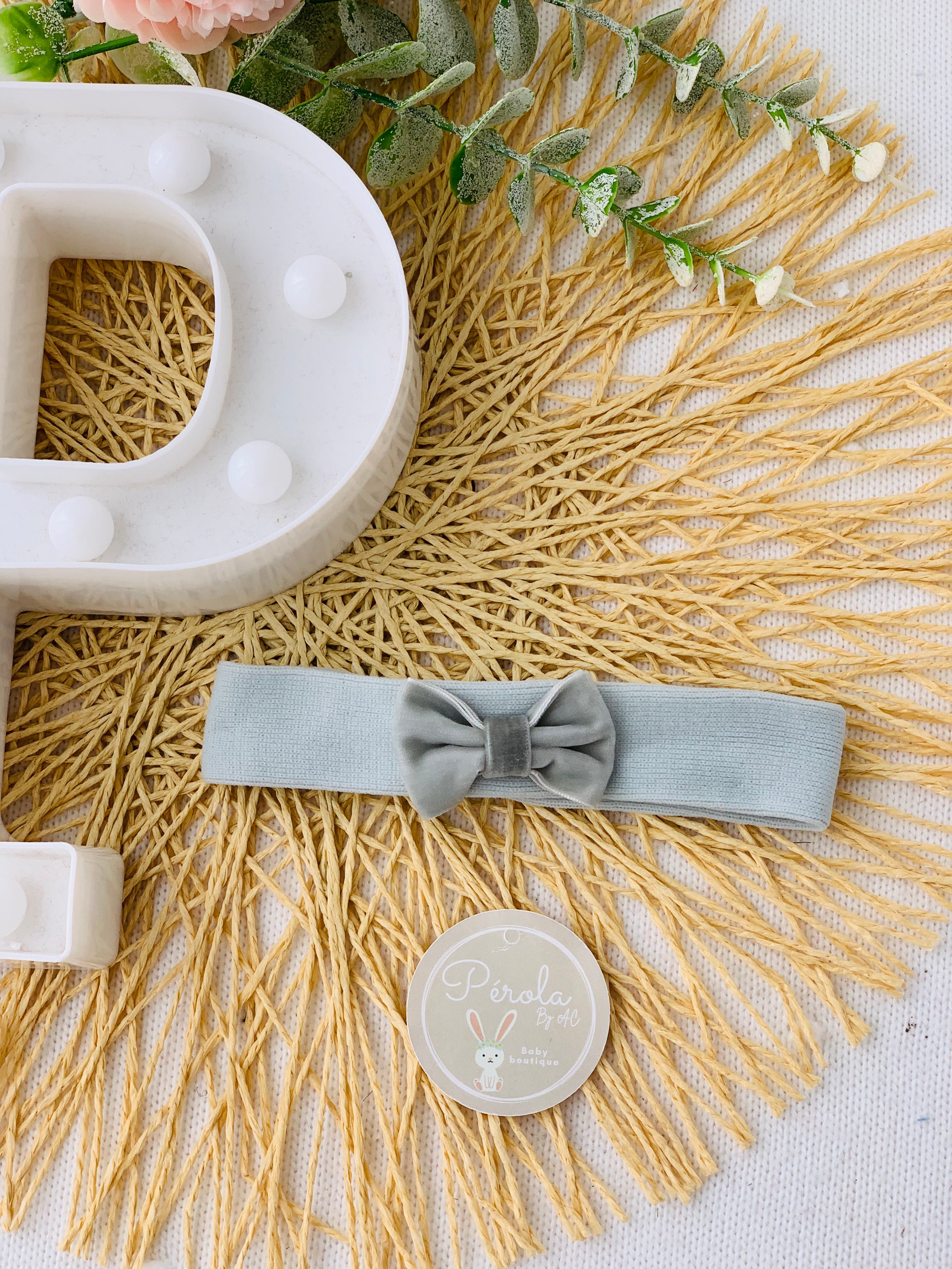 Fita cabelo com laço veludo